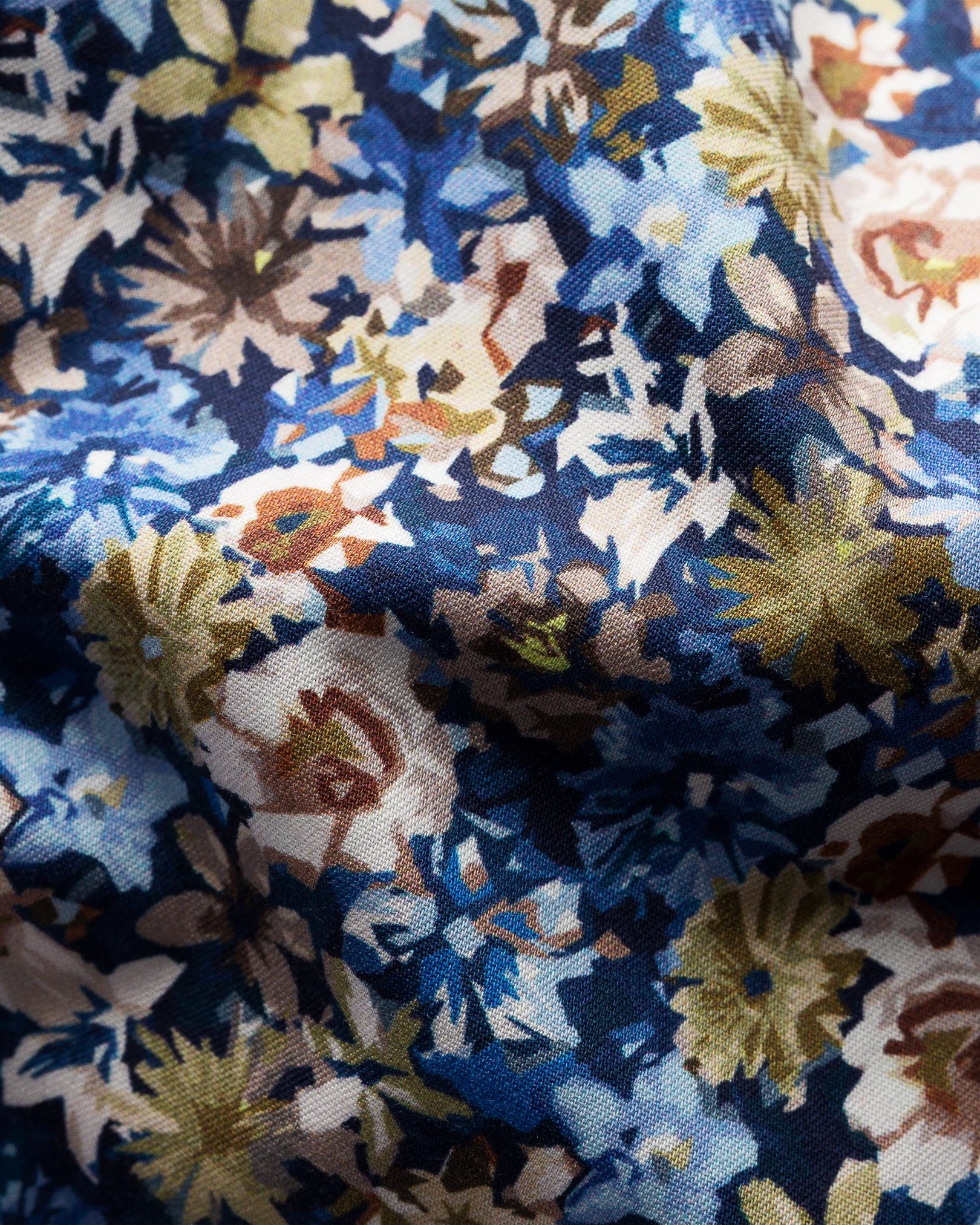 Eton - blue flower twill shirt