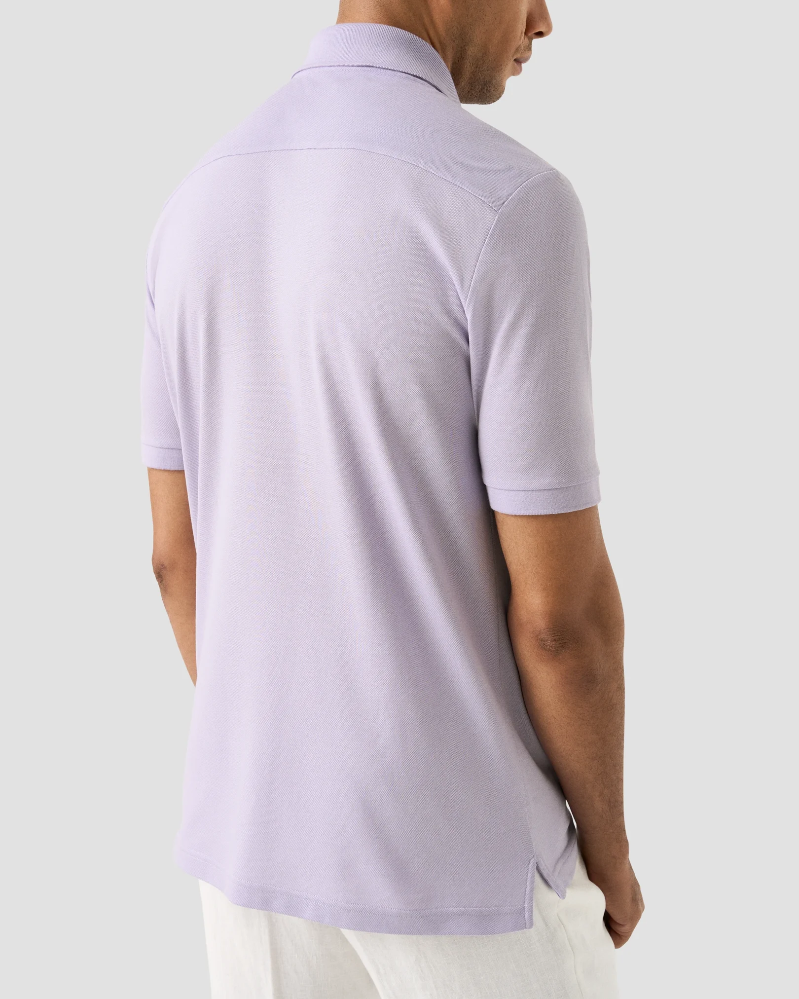 Eton - purple pima cotton pique polo shirt