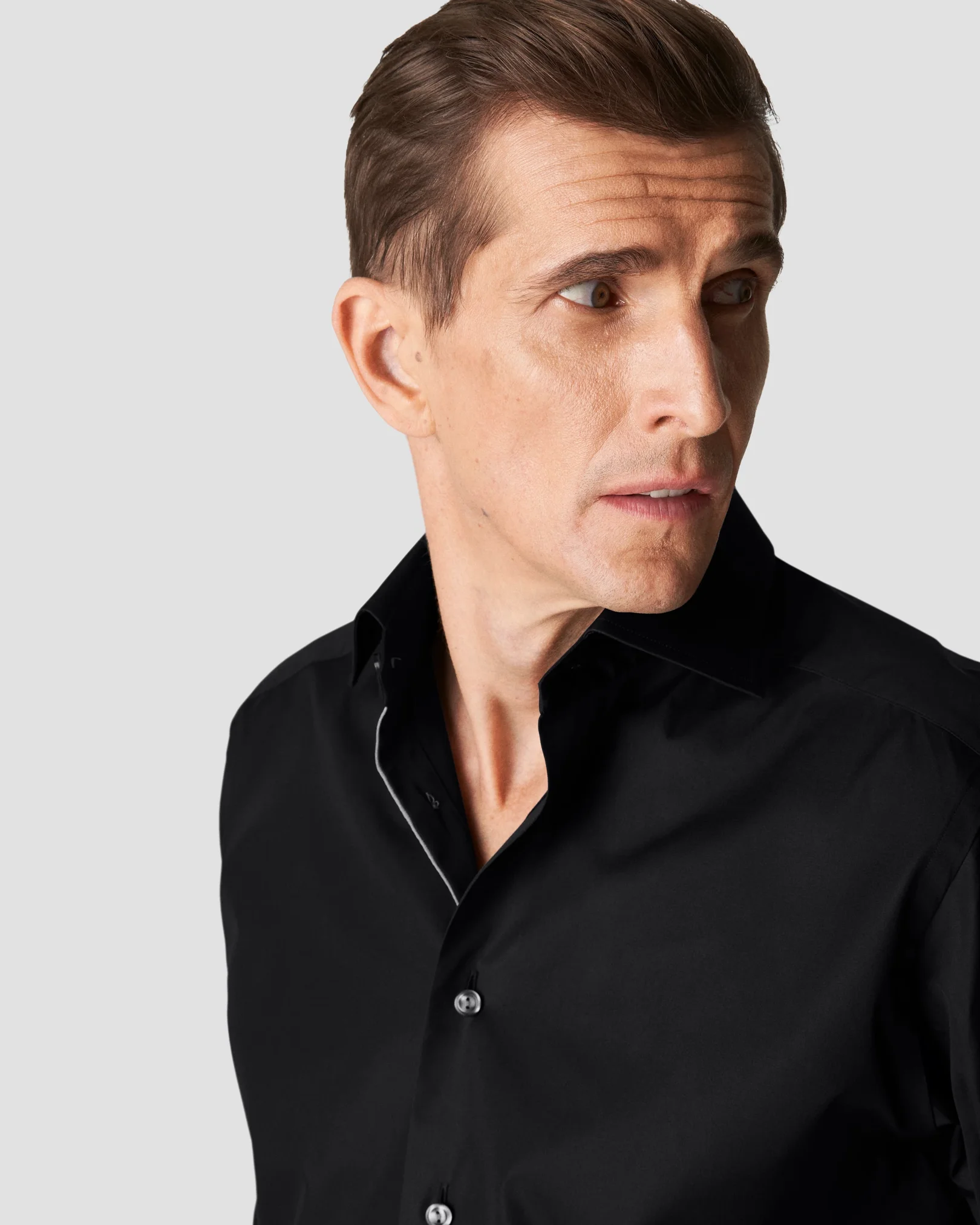 Eton - black plain weave