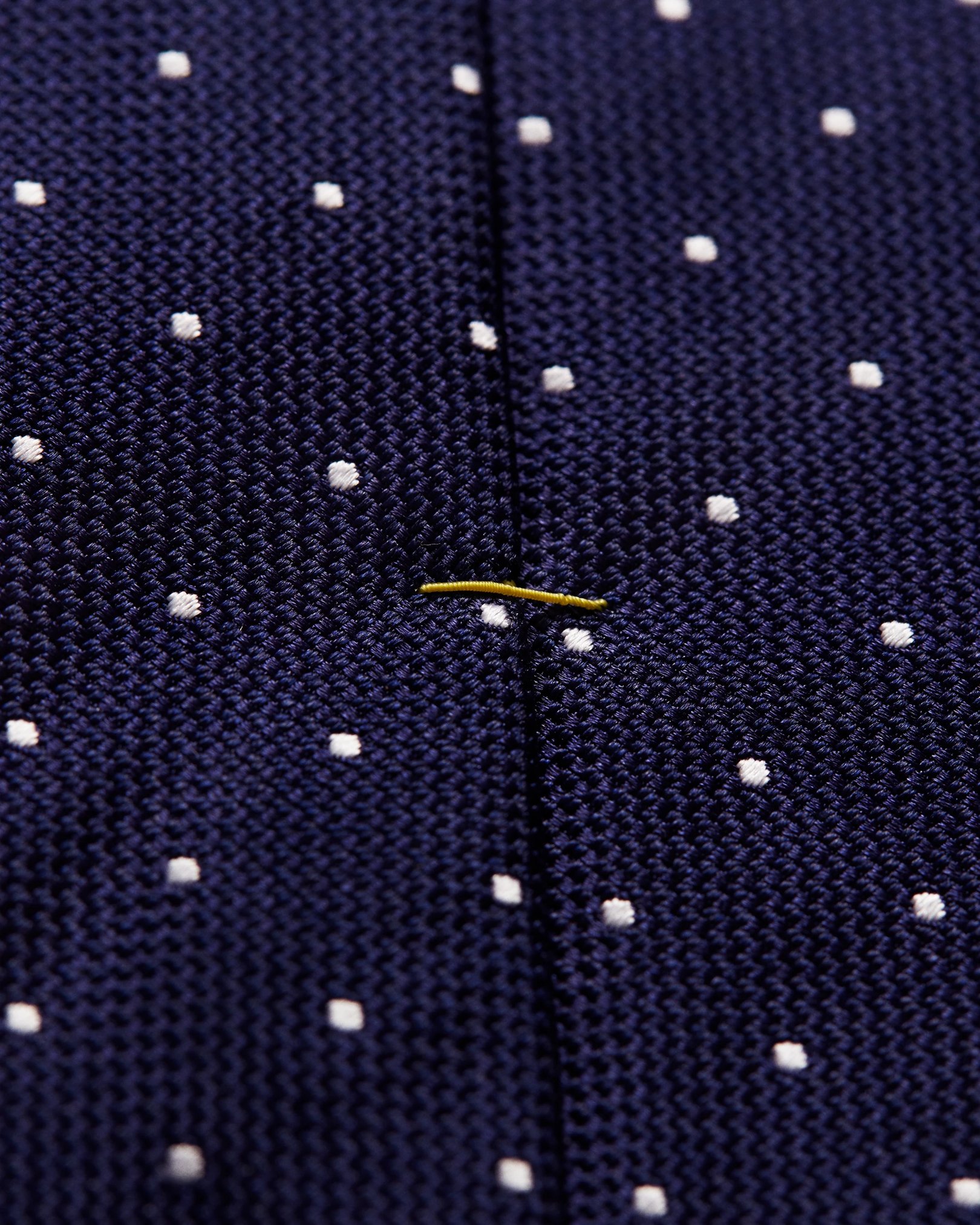 Eton - navy polka dot silk tie
