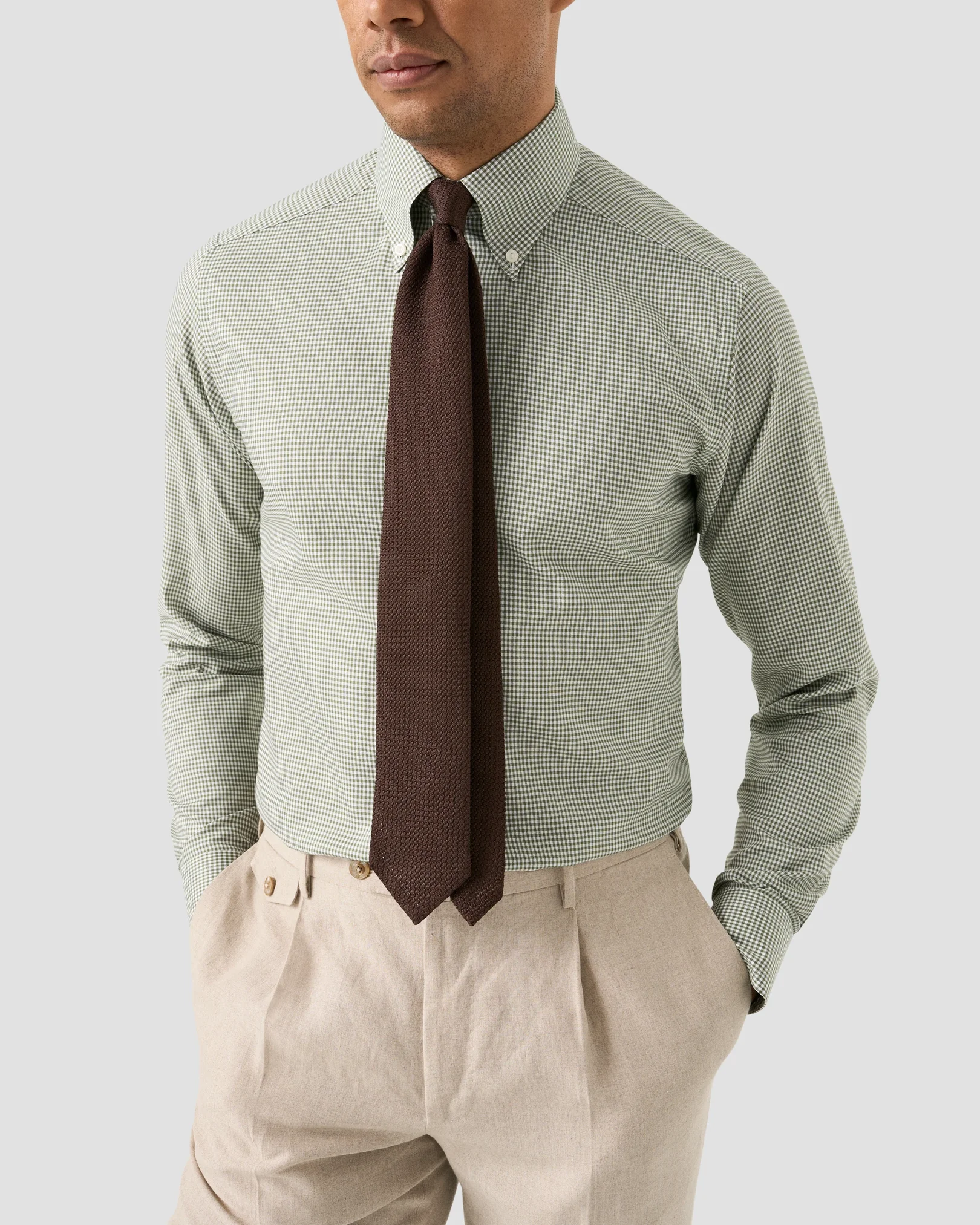 Eton - check signature oxford shirt button down