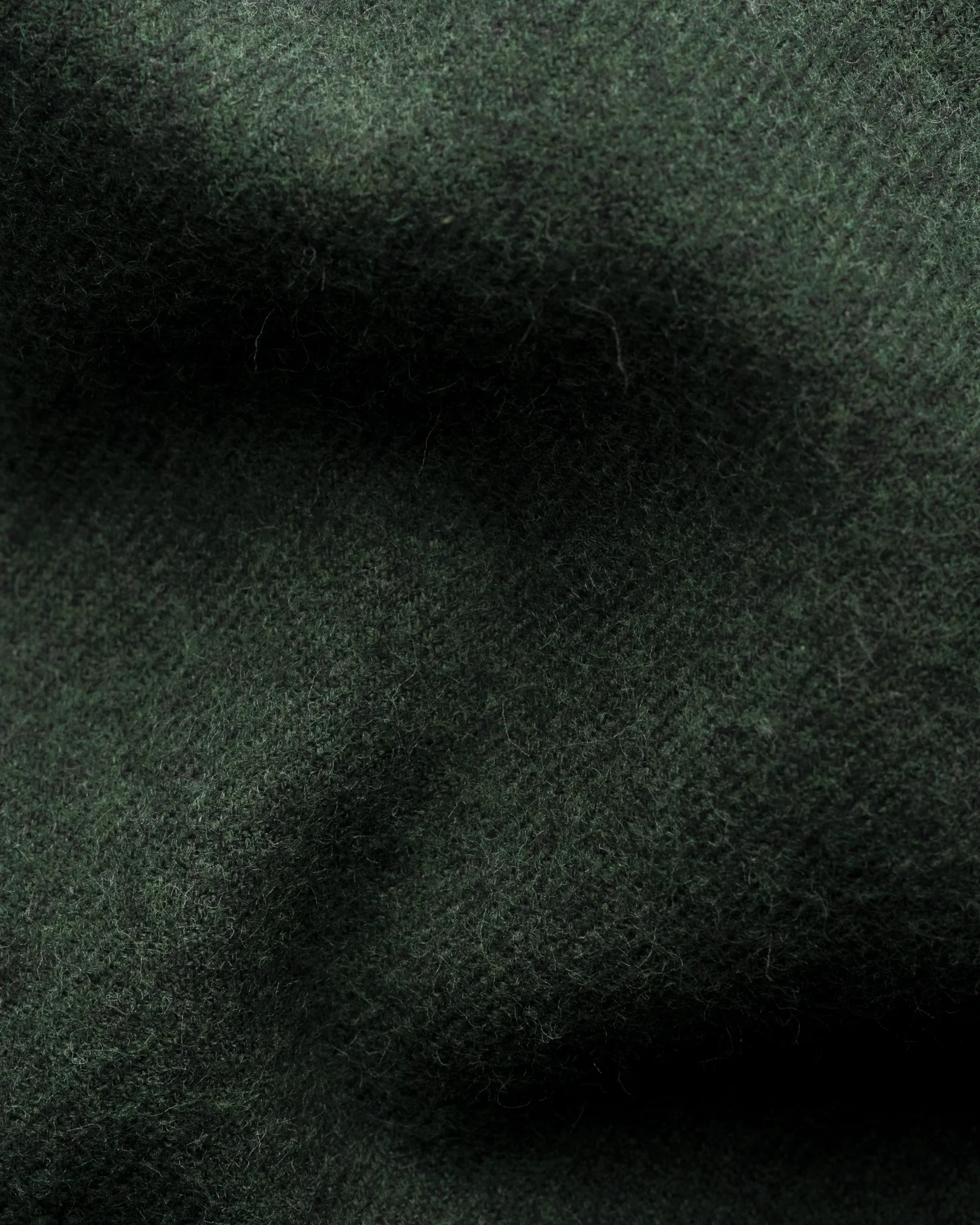 Eton - solid flannel shirt dark green solid flannel shirt