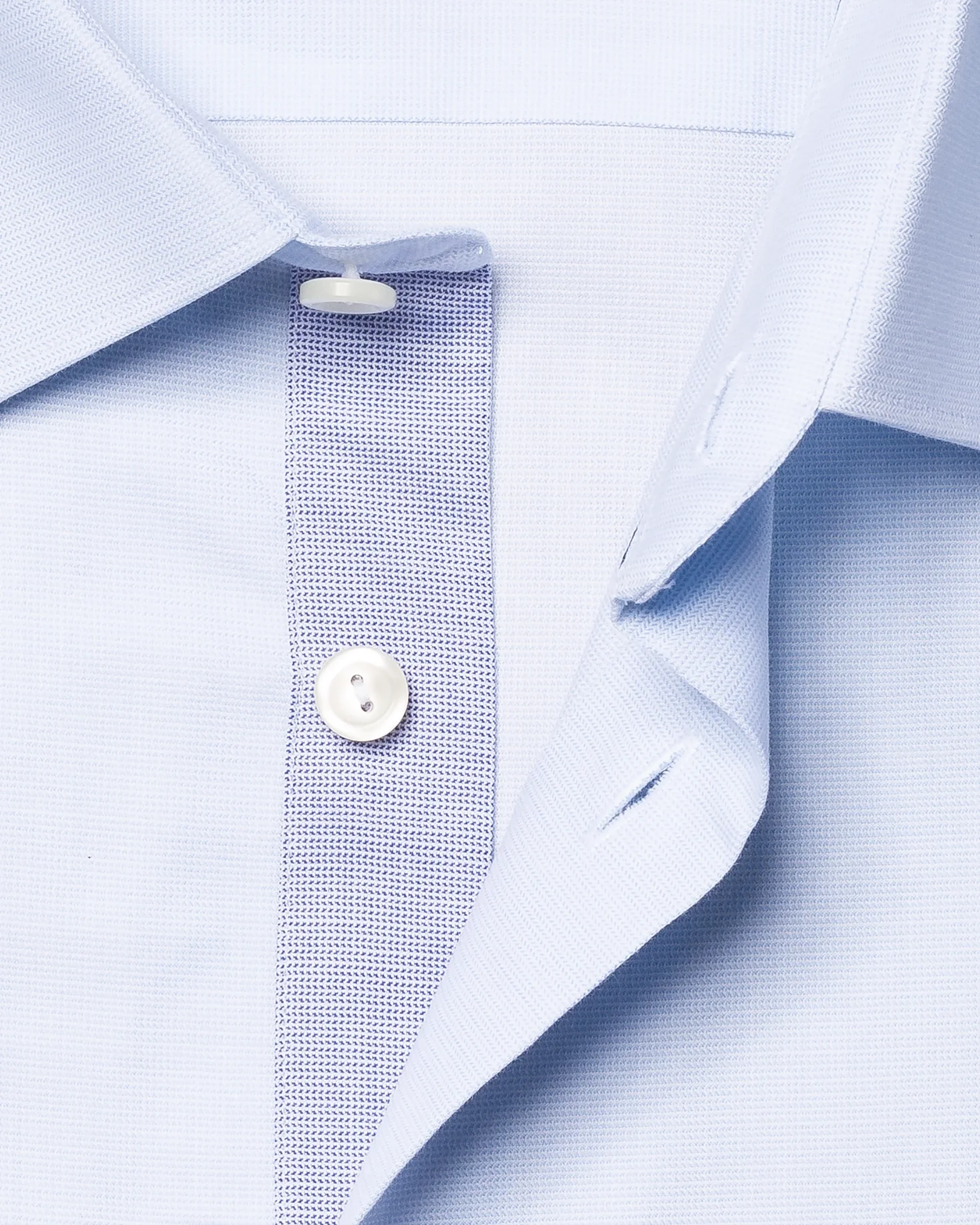 Eton - light blue signature twill semi solid