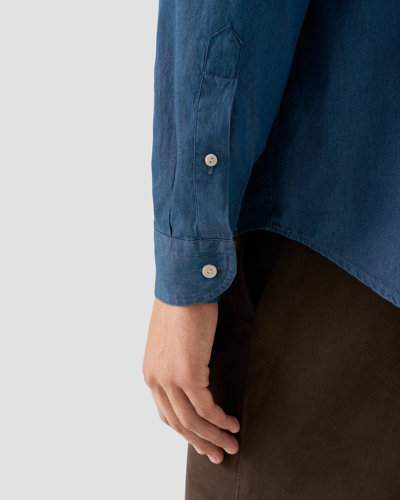 Eton - dark wash lightweight denim shirt