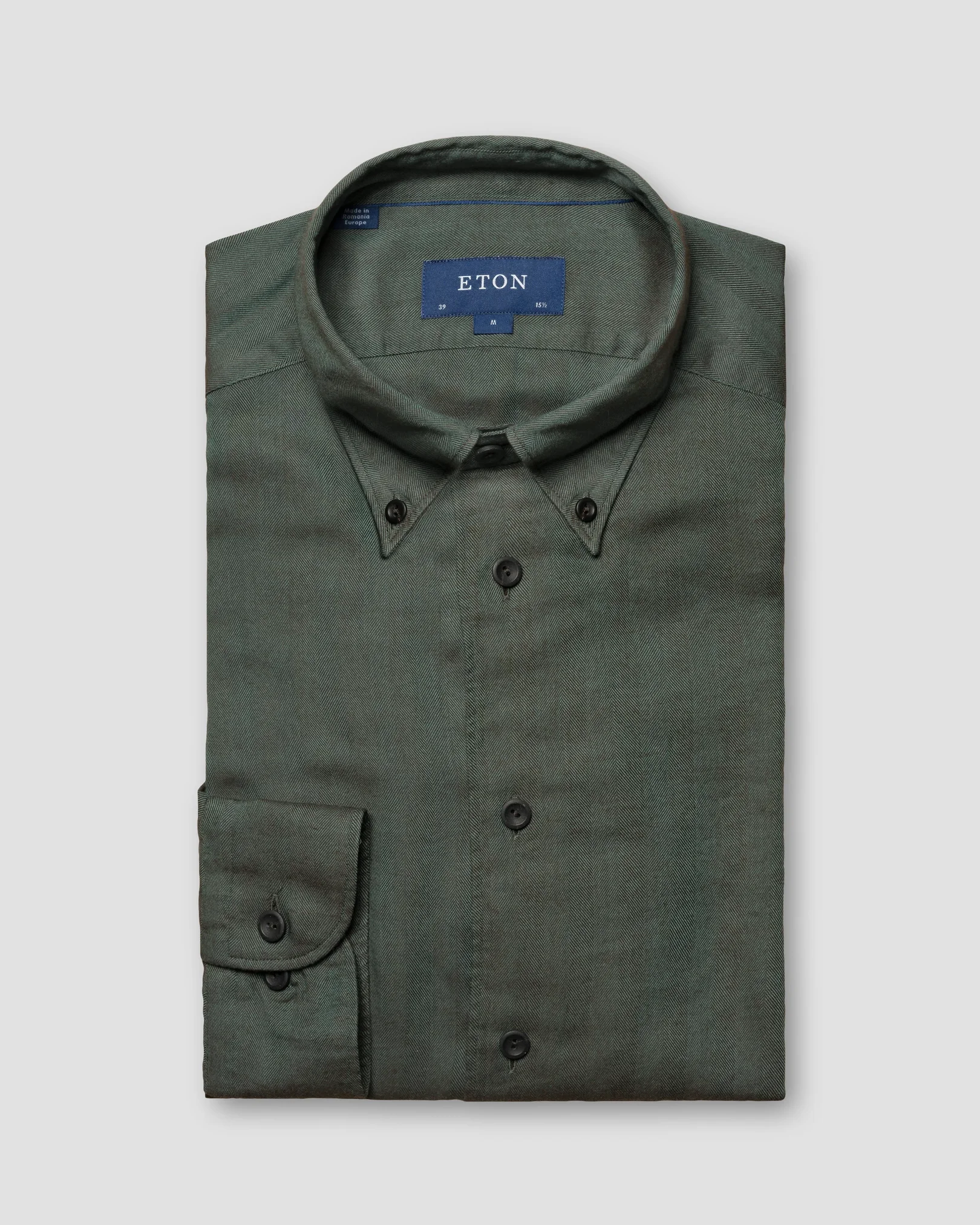 Eton - dark green lightweight flannel