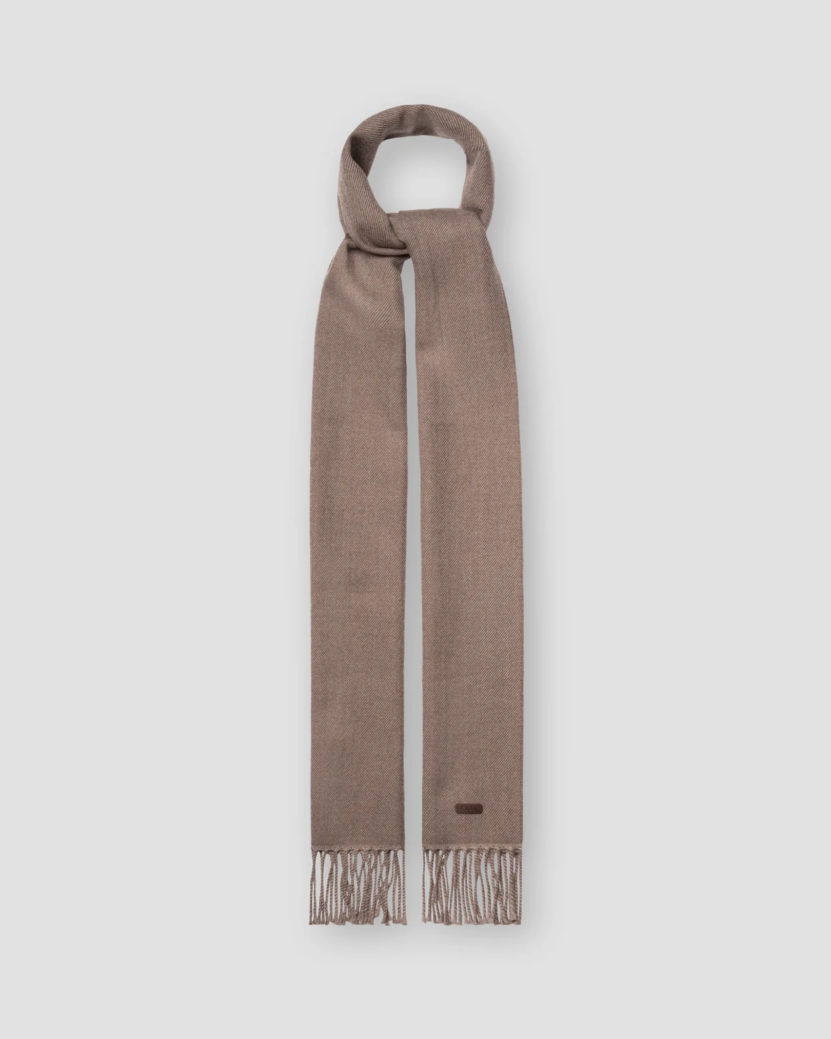 Eton - brown twill merino wool scarf