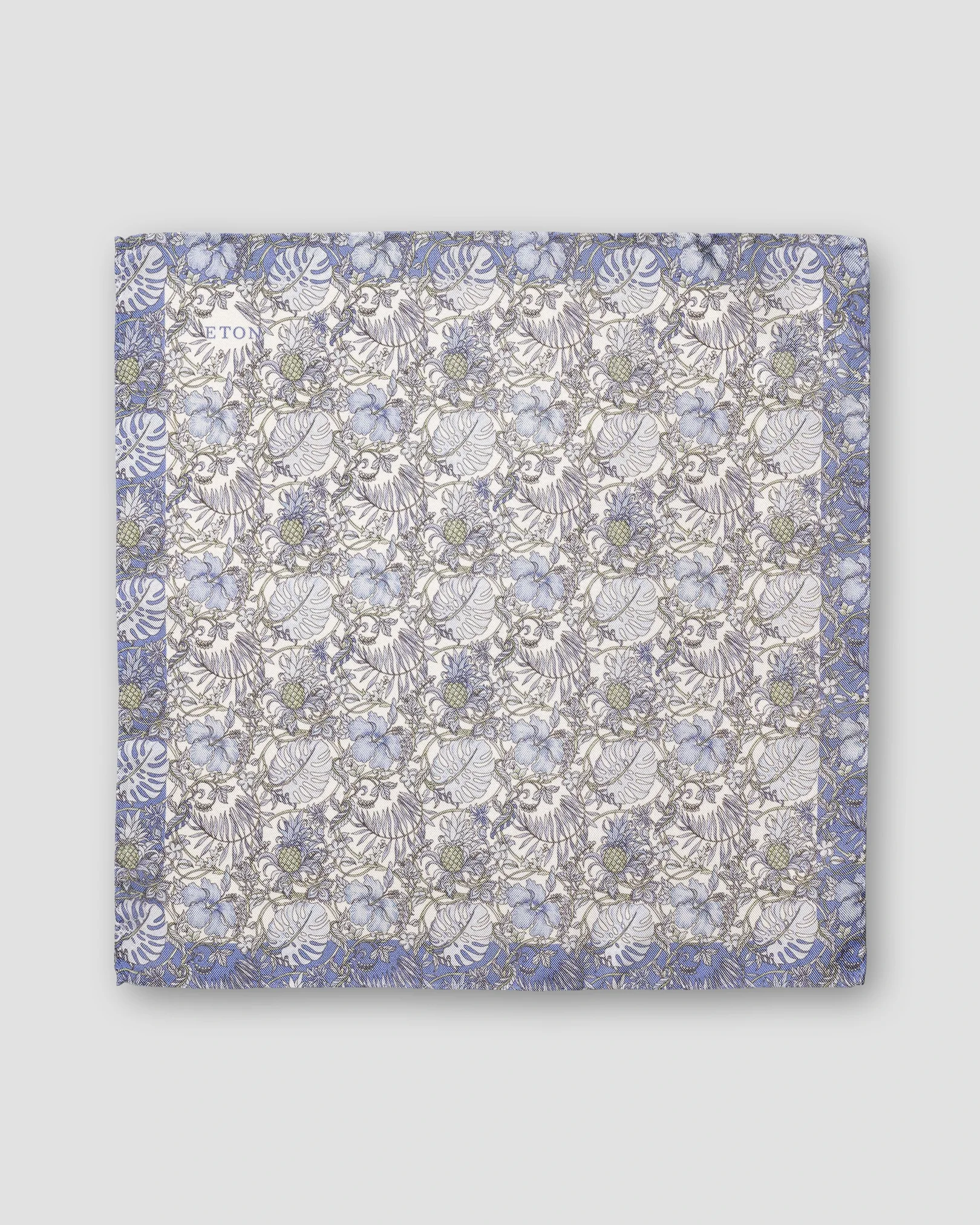 Eton - Tropical Oxford Silk Pocket Square