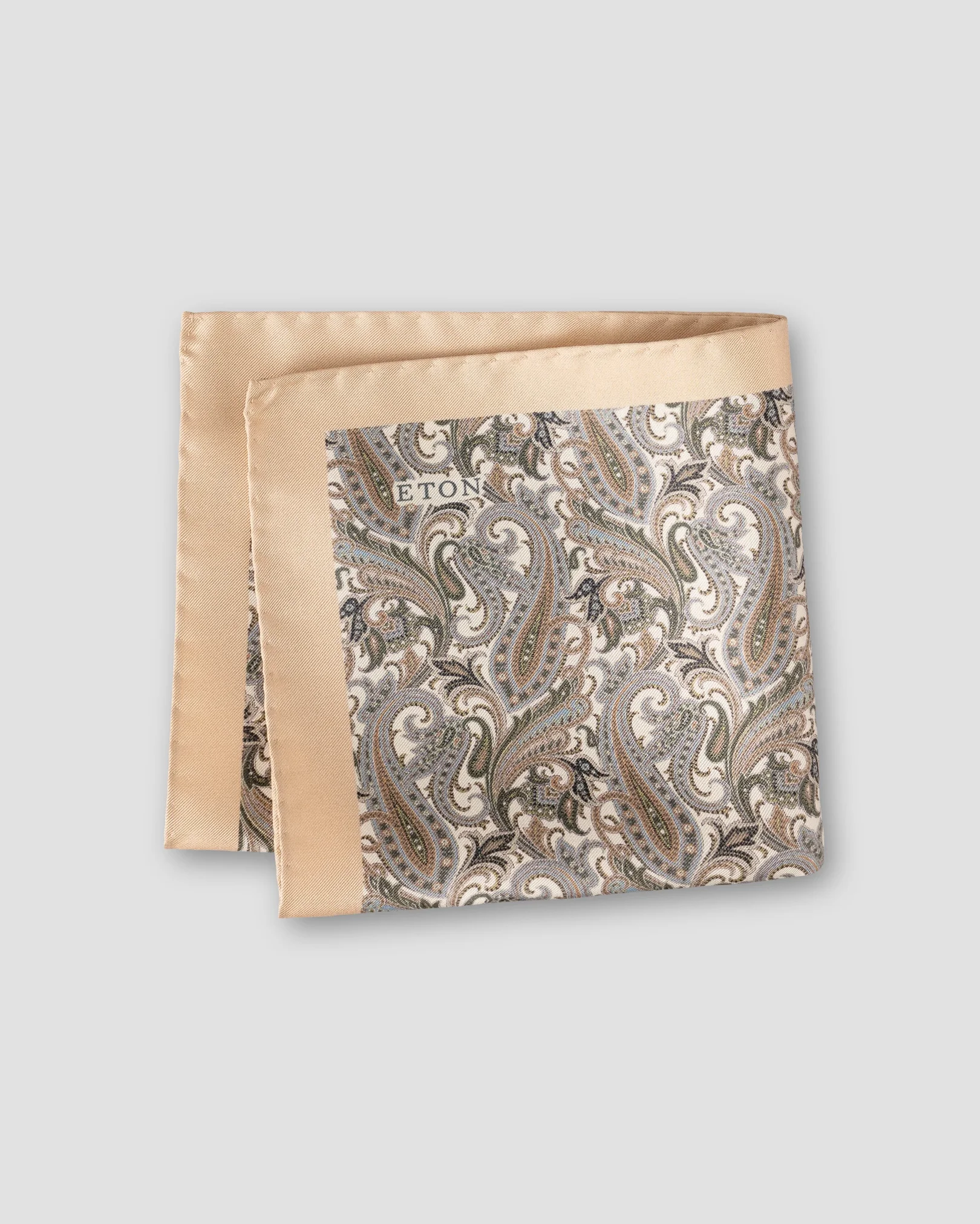 Eton - multi paisley twill pocket square