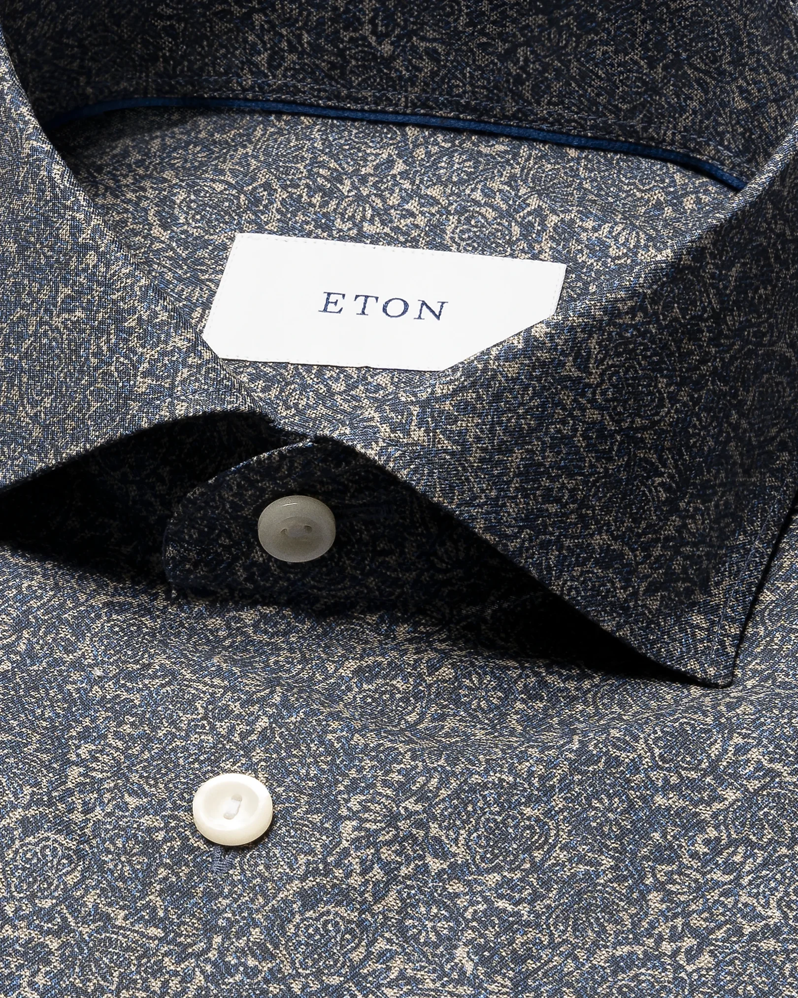 Eton - tonal ornamental print shirt