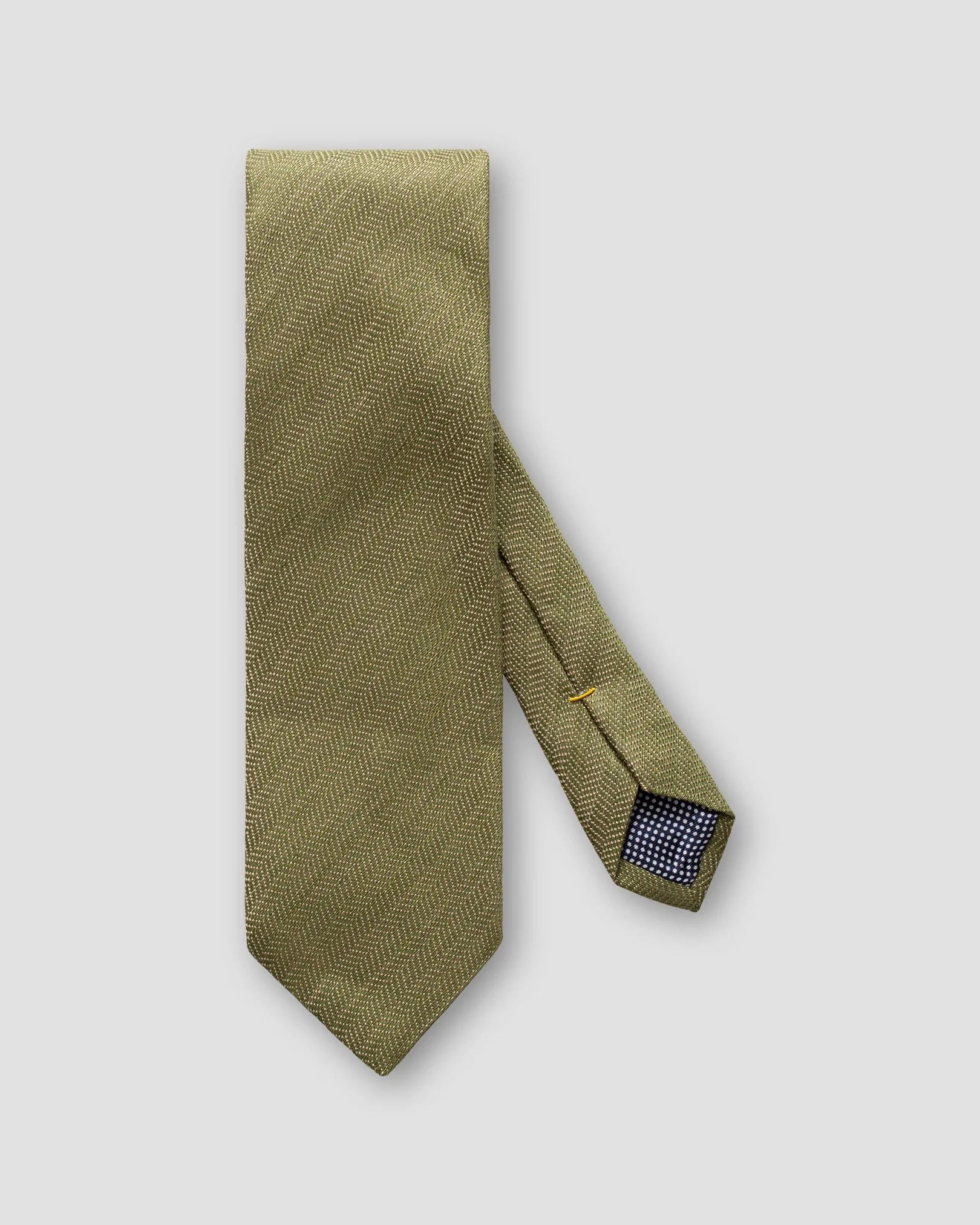Eton - green cotton linen silk tie