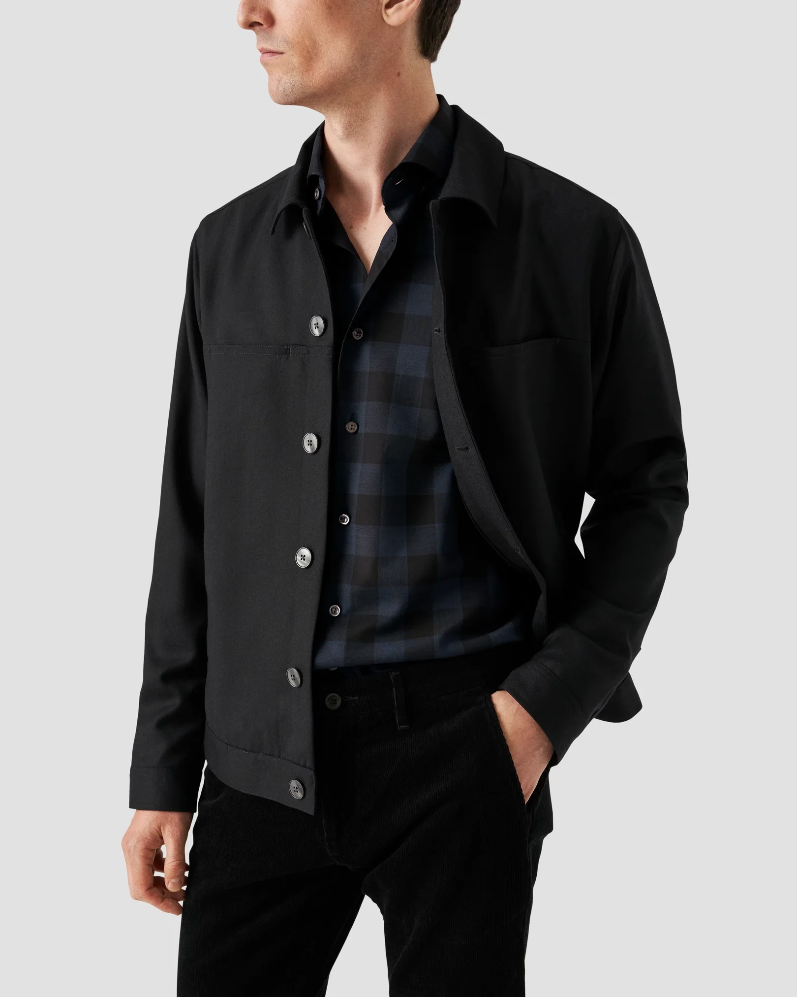 Eton - Bold Check Merino Wool Shirt