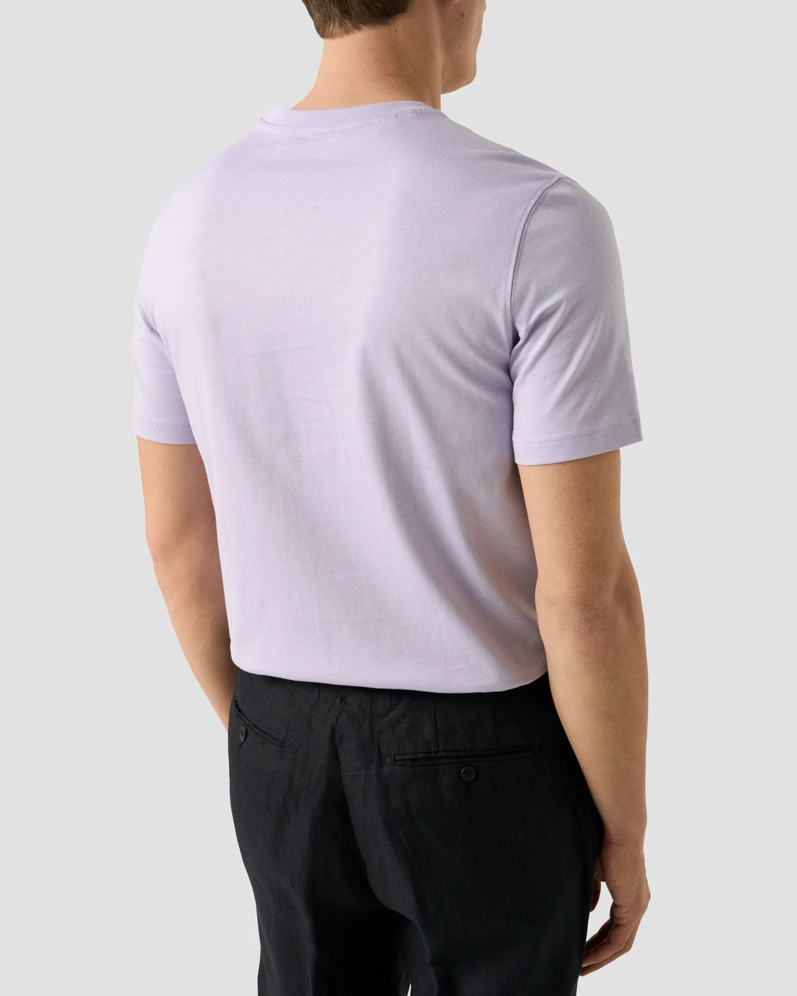 Eton - light purple single jersey supima t shirt