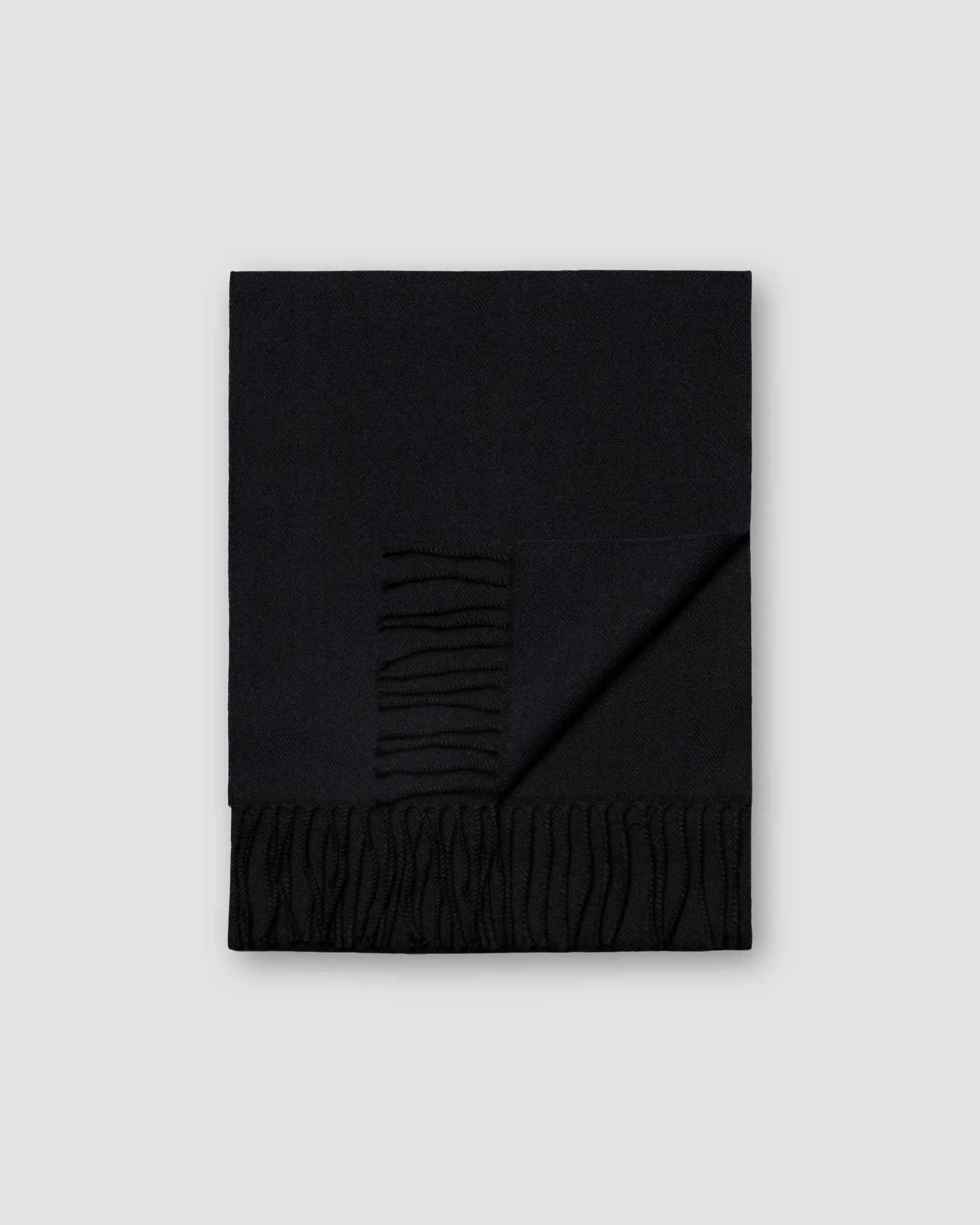 Eton - dark blue herringbone merino wool scarf