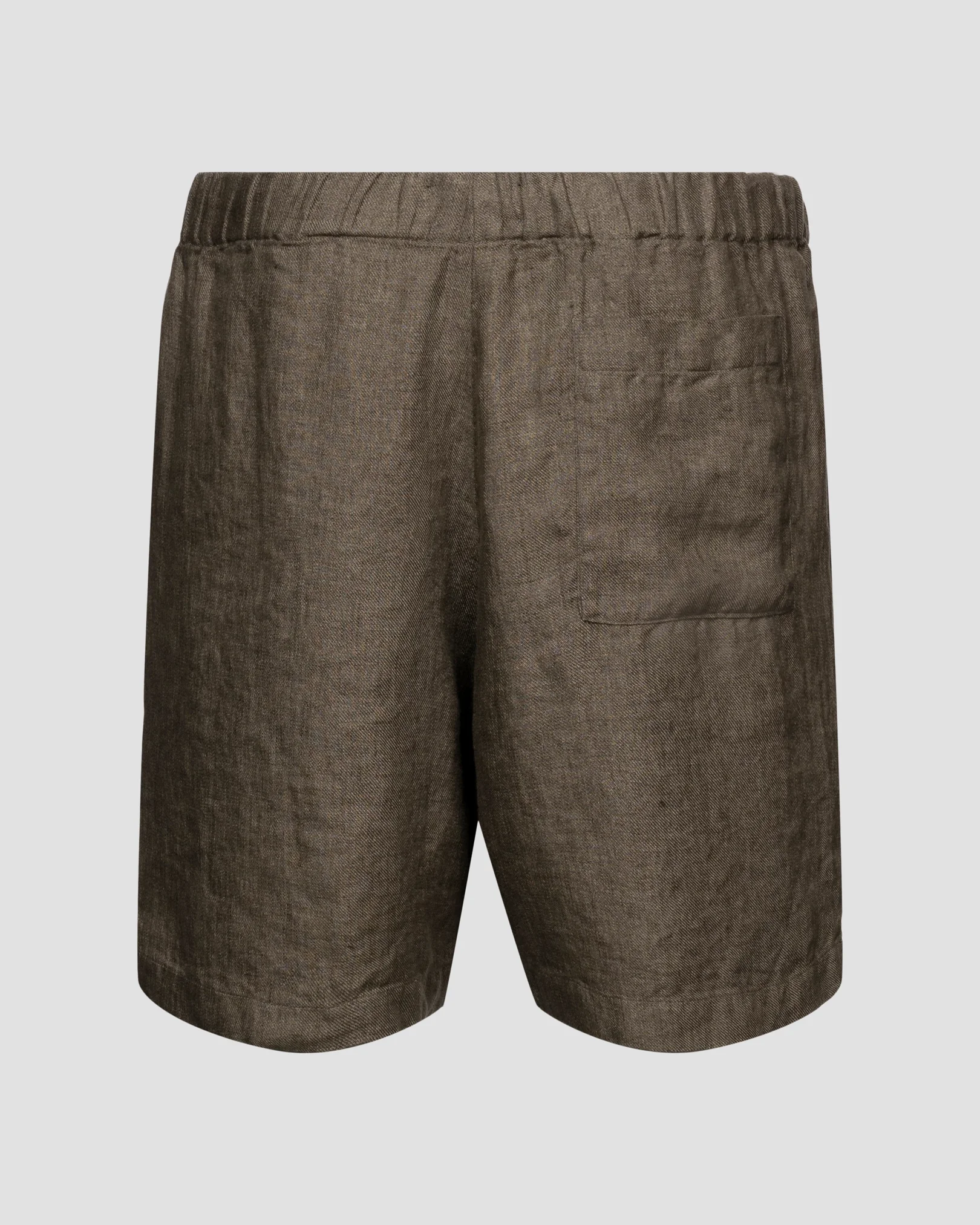 Eton - dark brown linen shorts