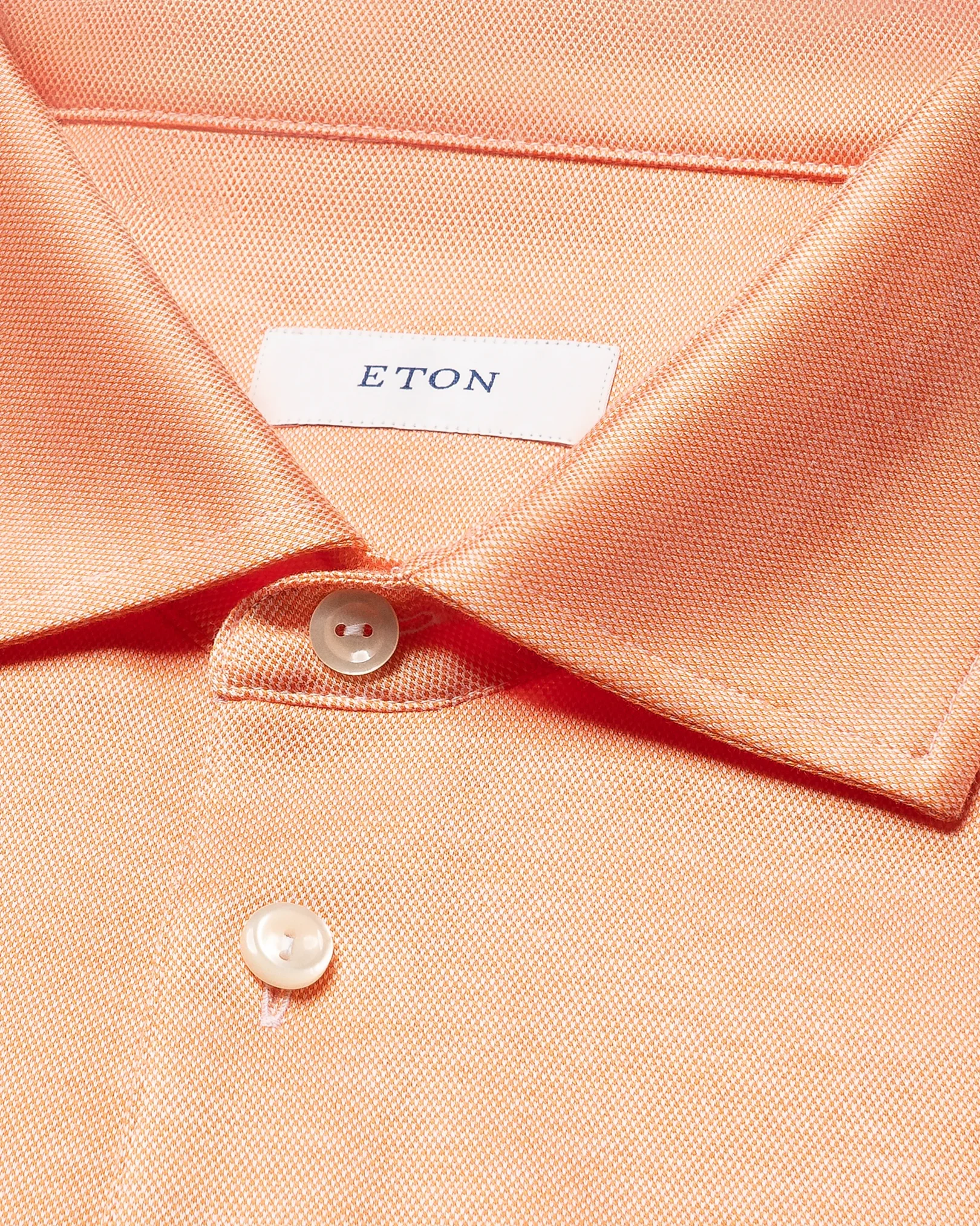 Eton - jacquard filo di scozia polo shirt orange jacquard filo di scozia polo shirt