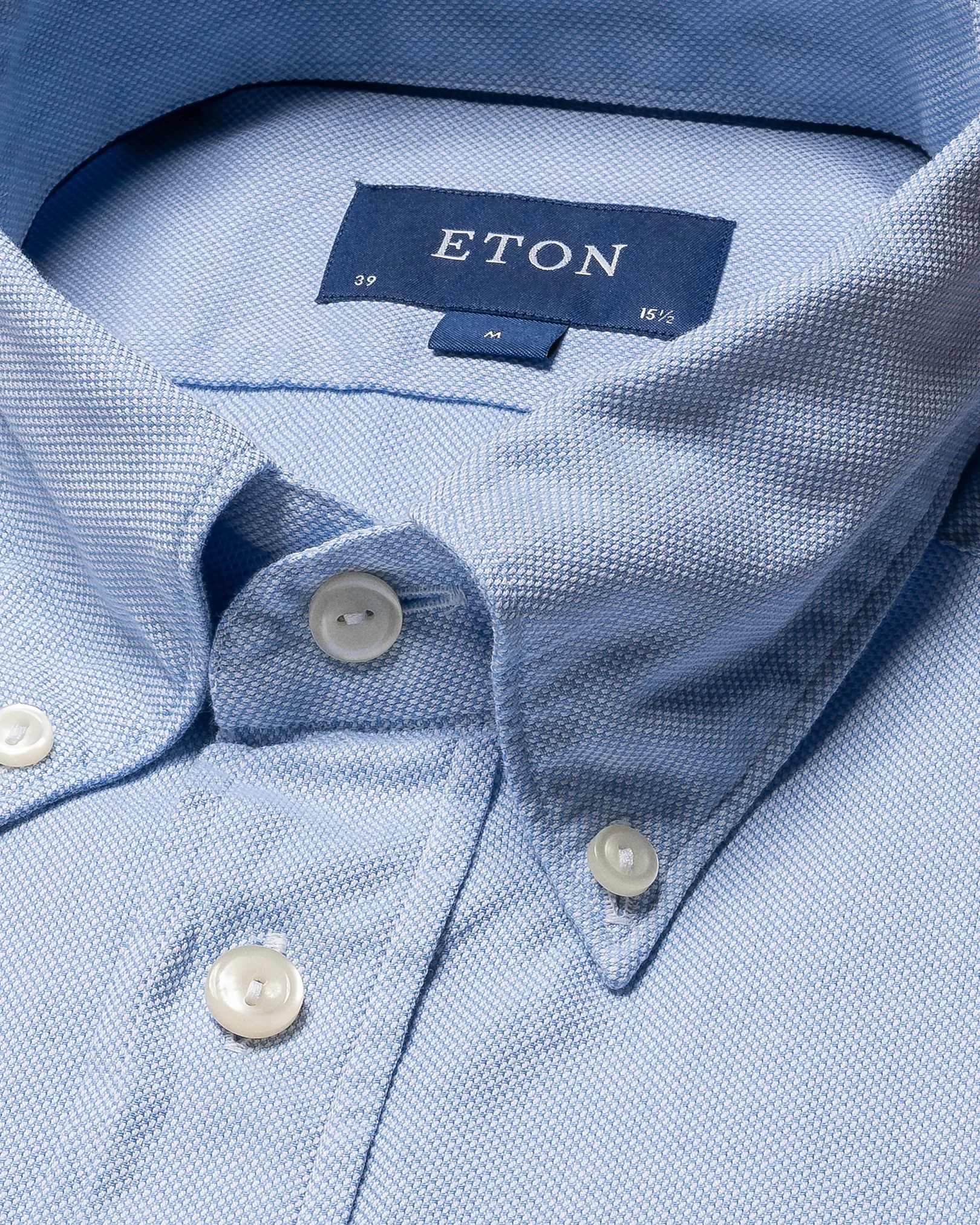 Eton - light blue oxford button down rounded single slim fit