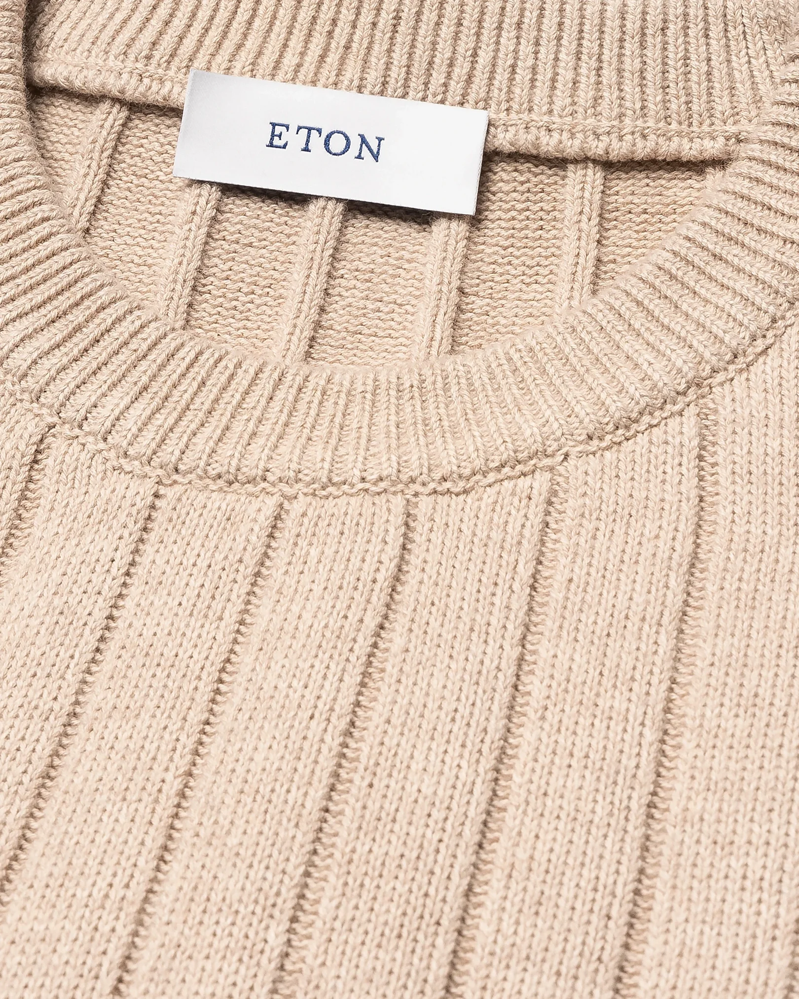 Eton - Cotton Structure Knit Crew Neck