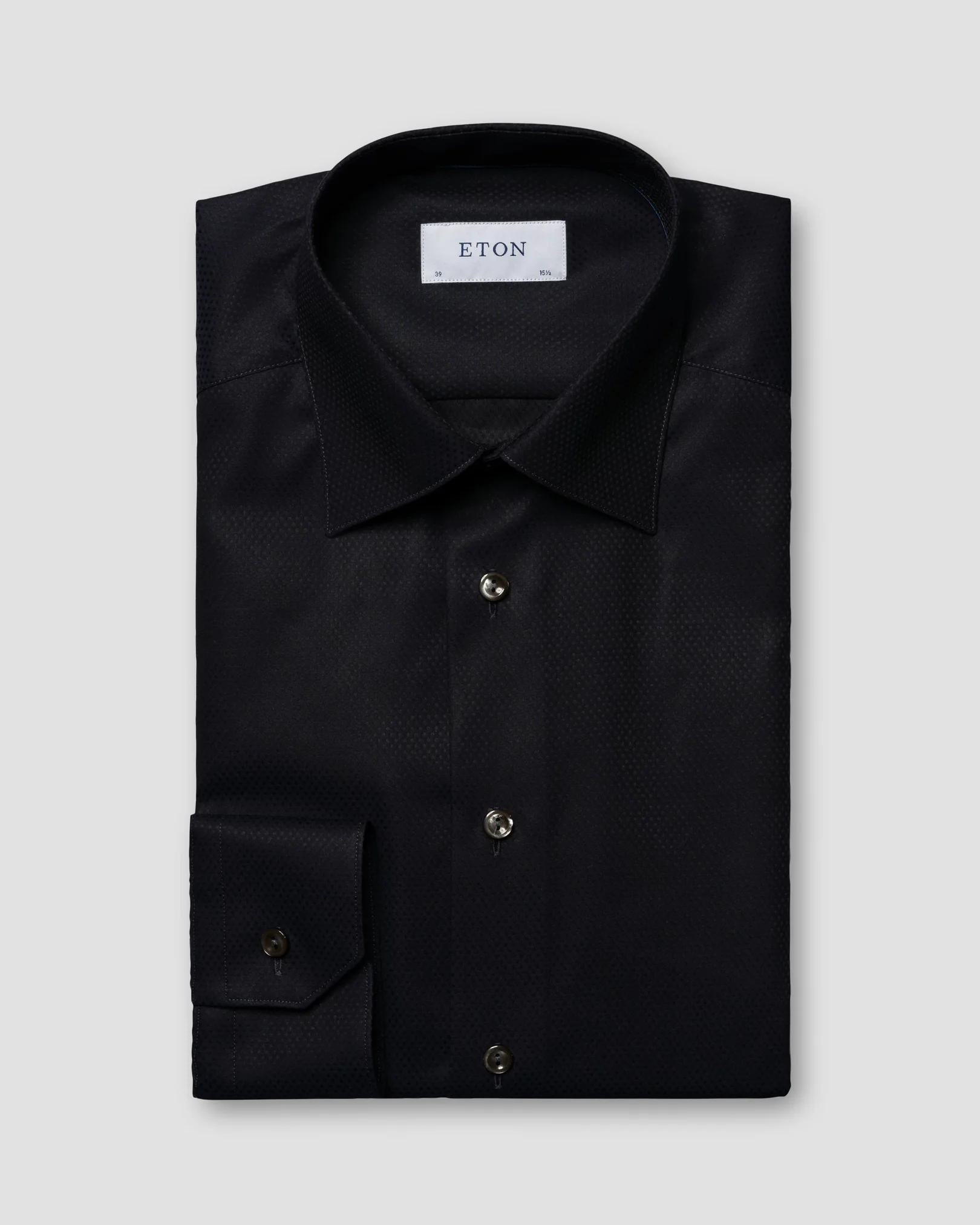 Eton - navy blue piquet moderate cut away