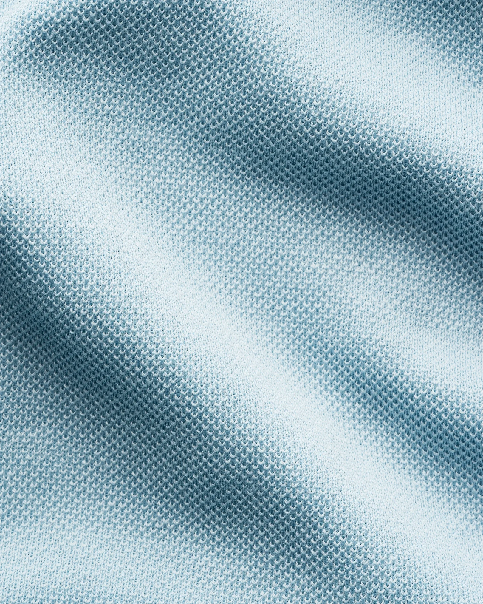 Eton - light blue self rib cotton t shirt