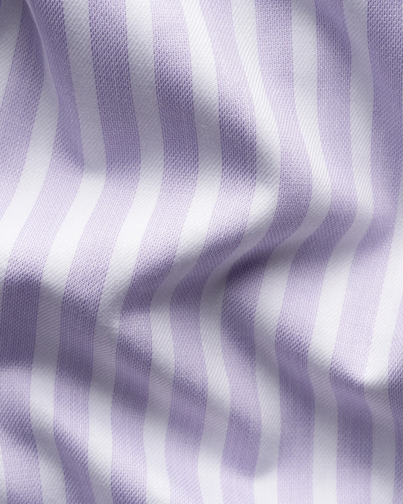 Eton - light purple striped twill shirt