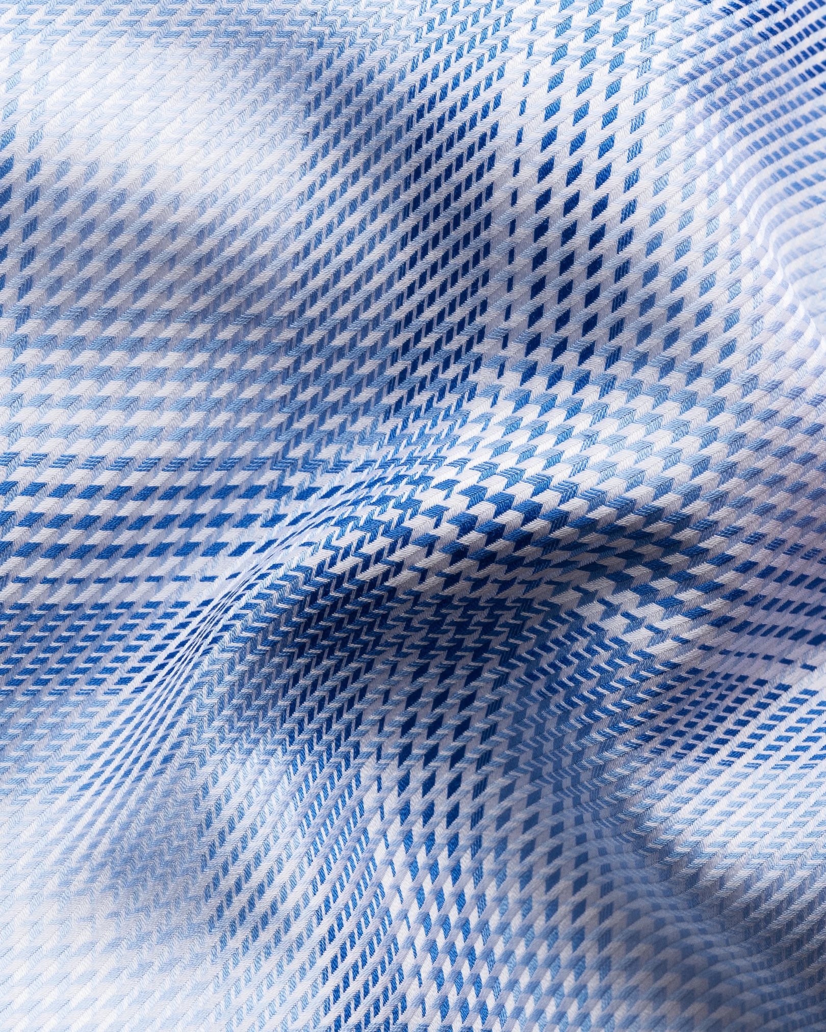 Eton - light blue checked textured twill