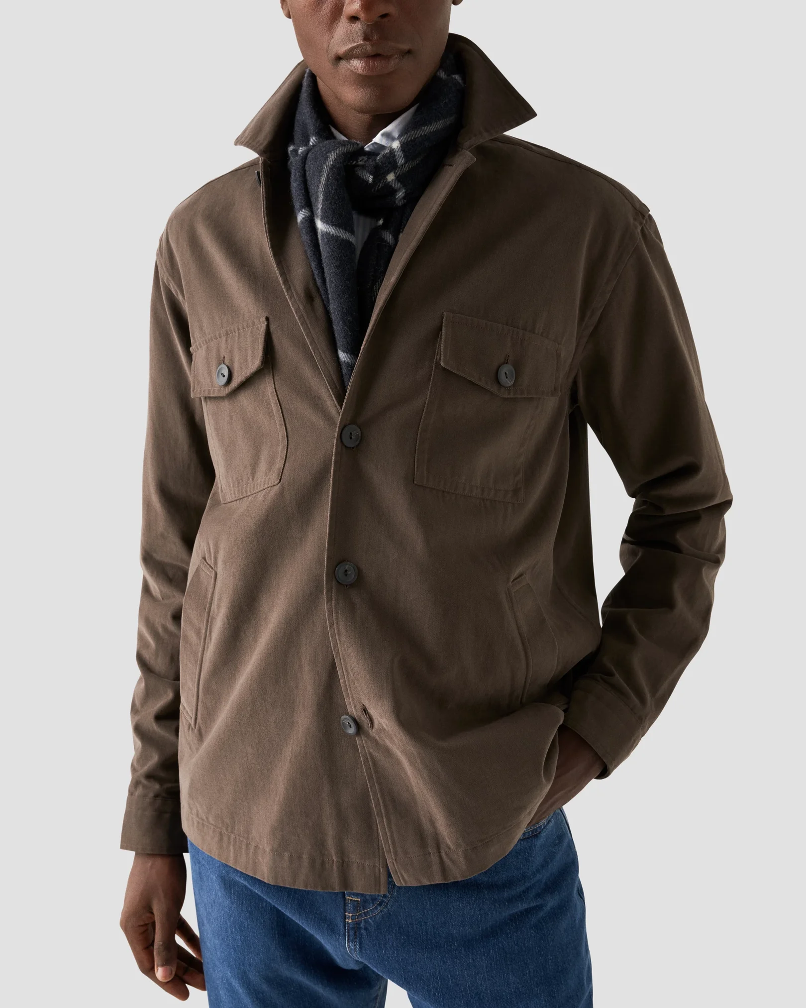 Eton - brown moleskin overshirt