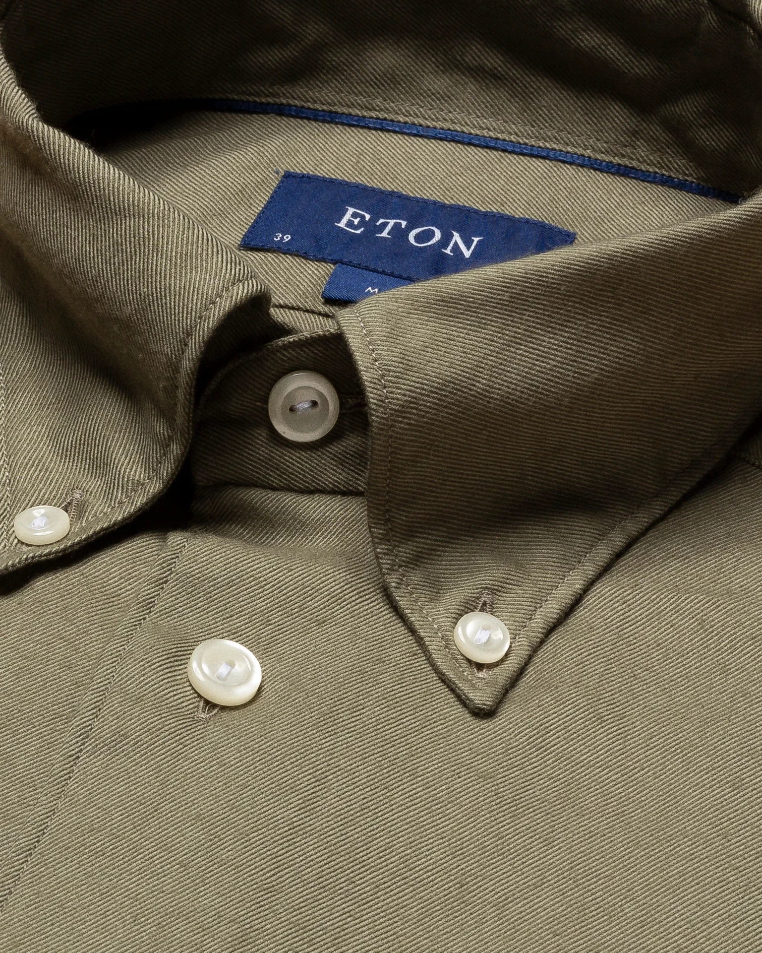 Eton - green cotton tencel tm shirt