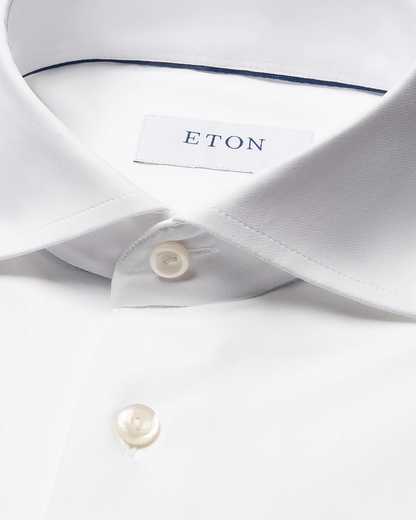 Eton - solid white four way stretch shirt