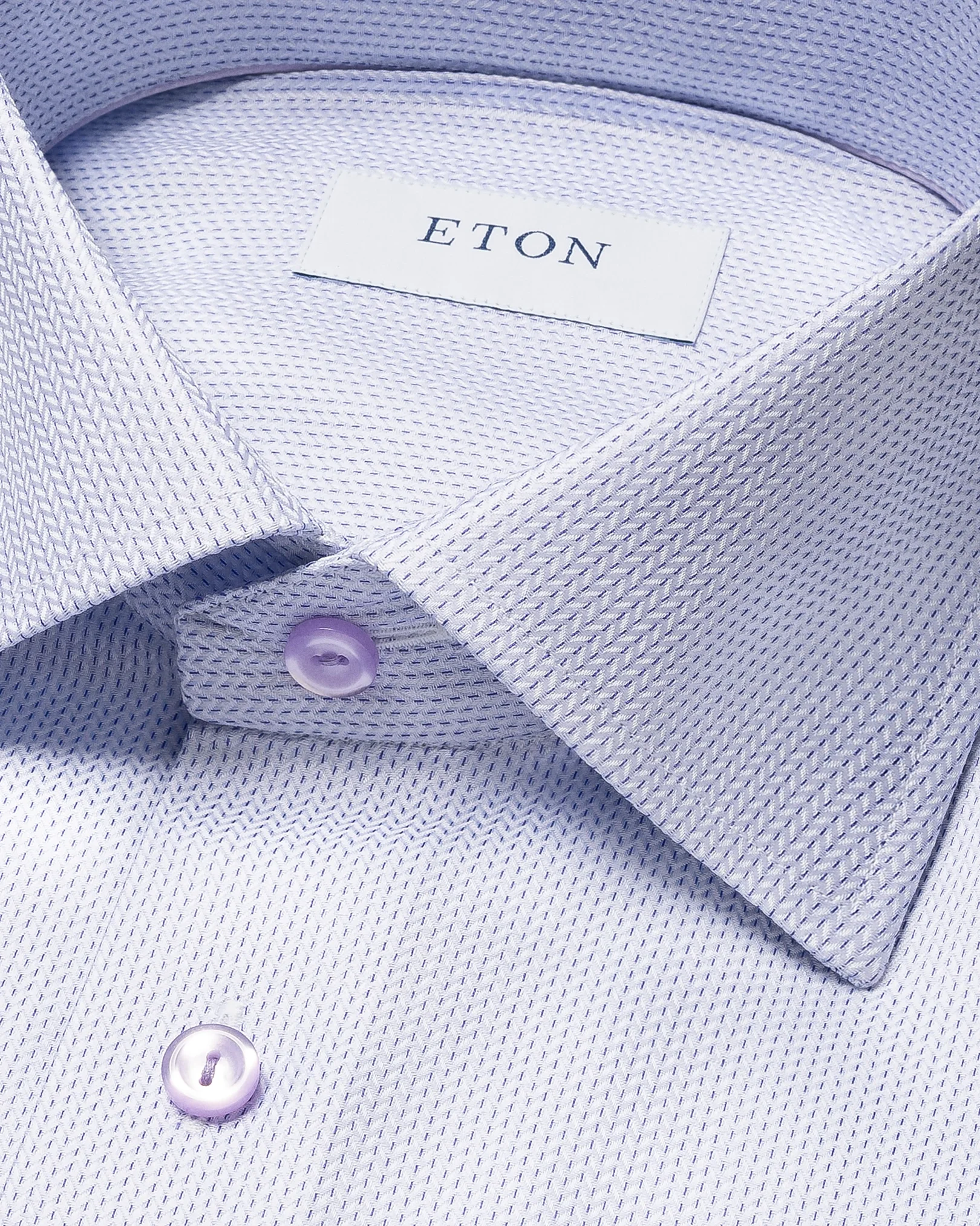 Eton - light purple twill cutaway collar single