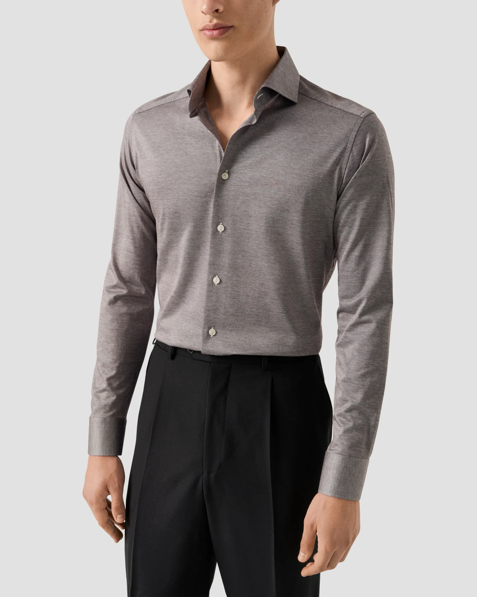 Eton - filo di scozia knit shirt 256
