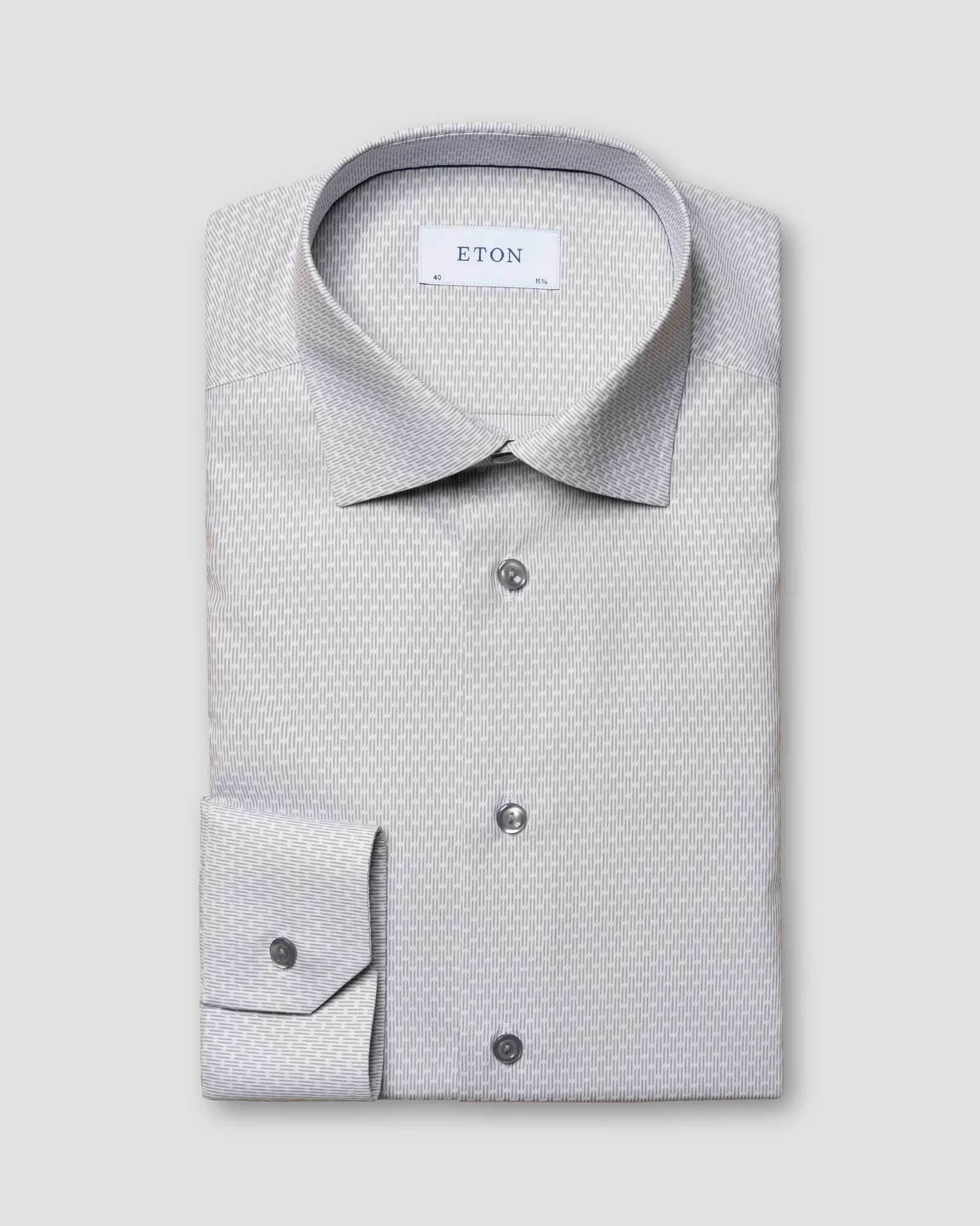 Eton - light grey dobby shirt