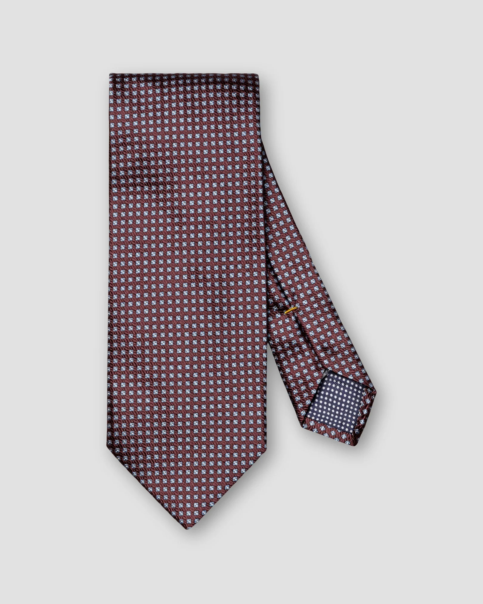 Eton - dark red dot woven silk tie