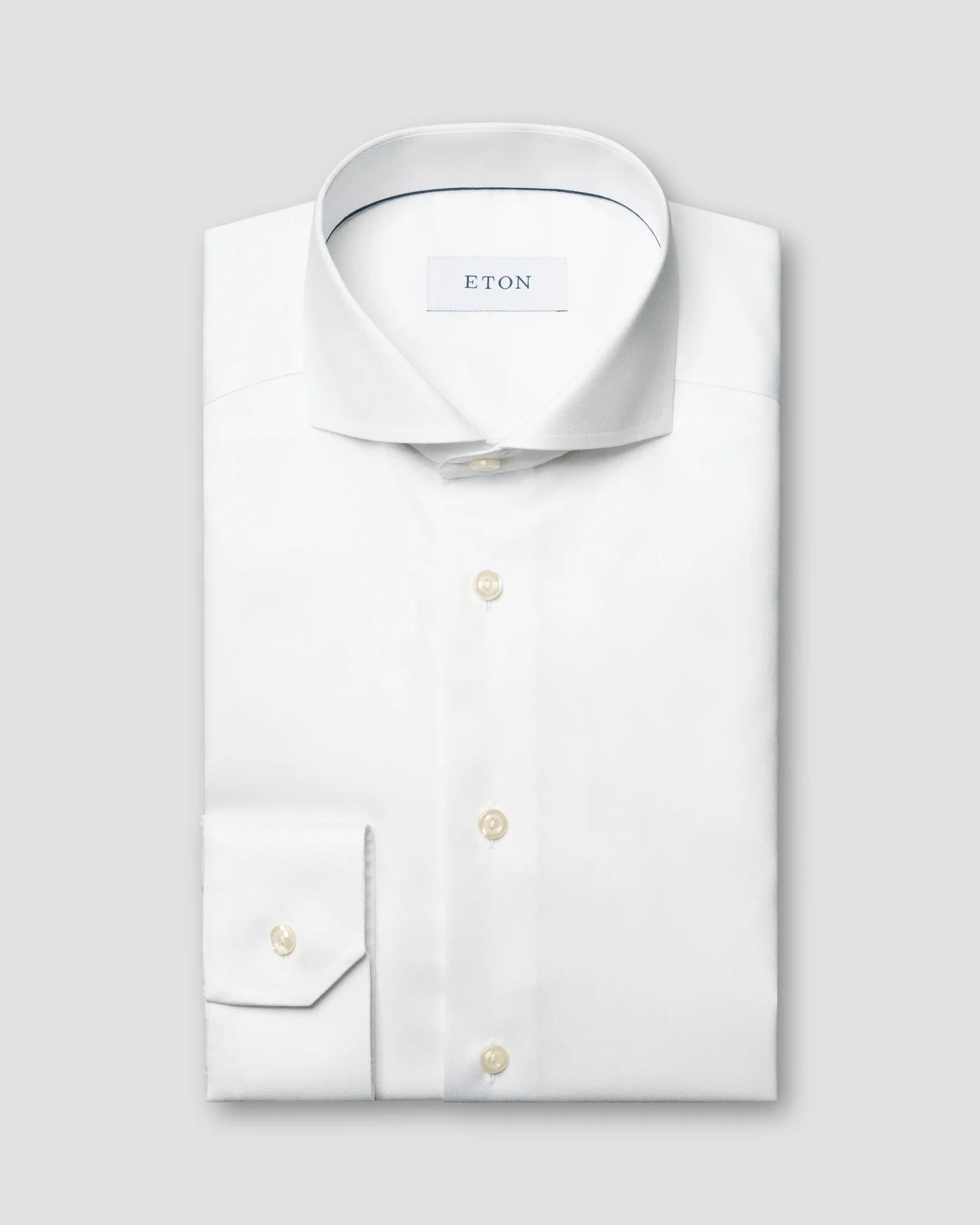 Eton - Weißes Signature-Twill-Hemd mit Haifischkragen