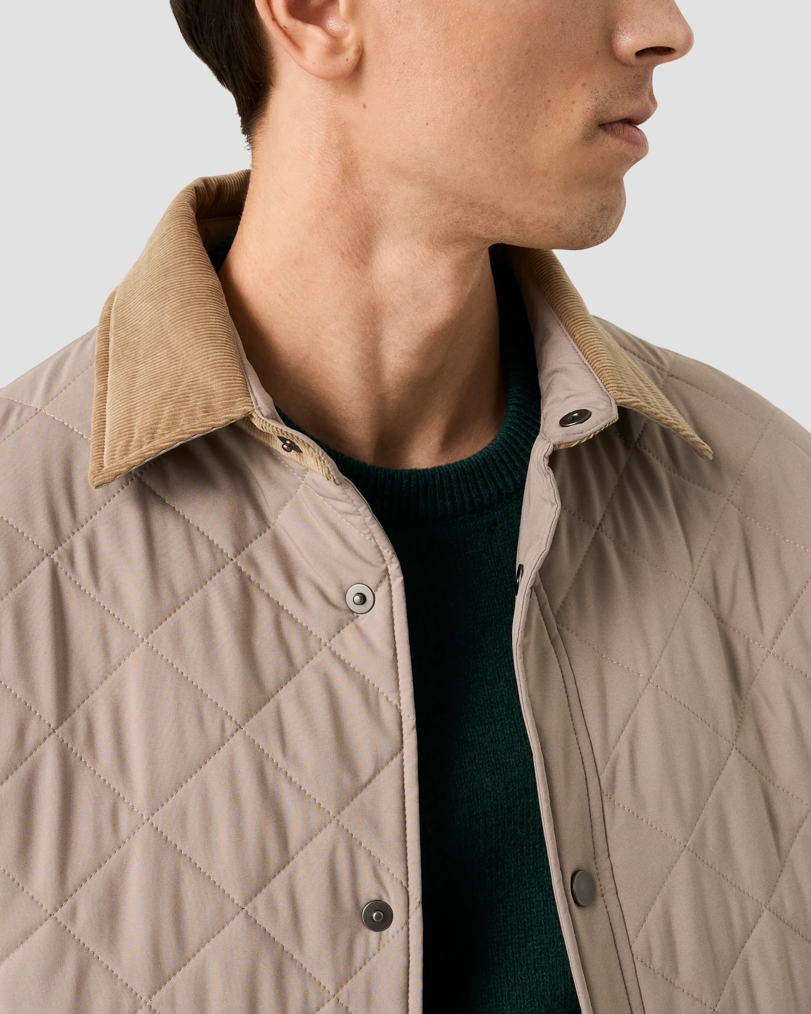 Eton - dark green cashmere knit crew neck