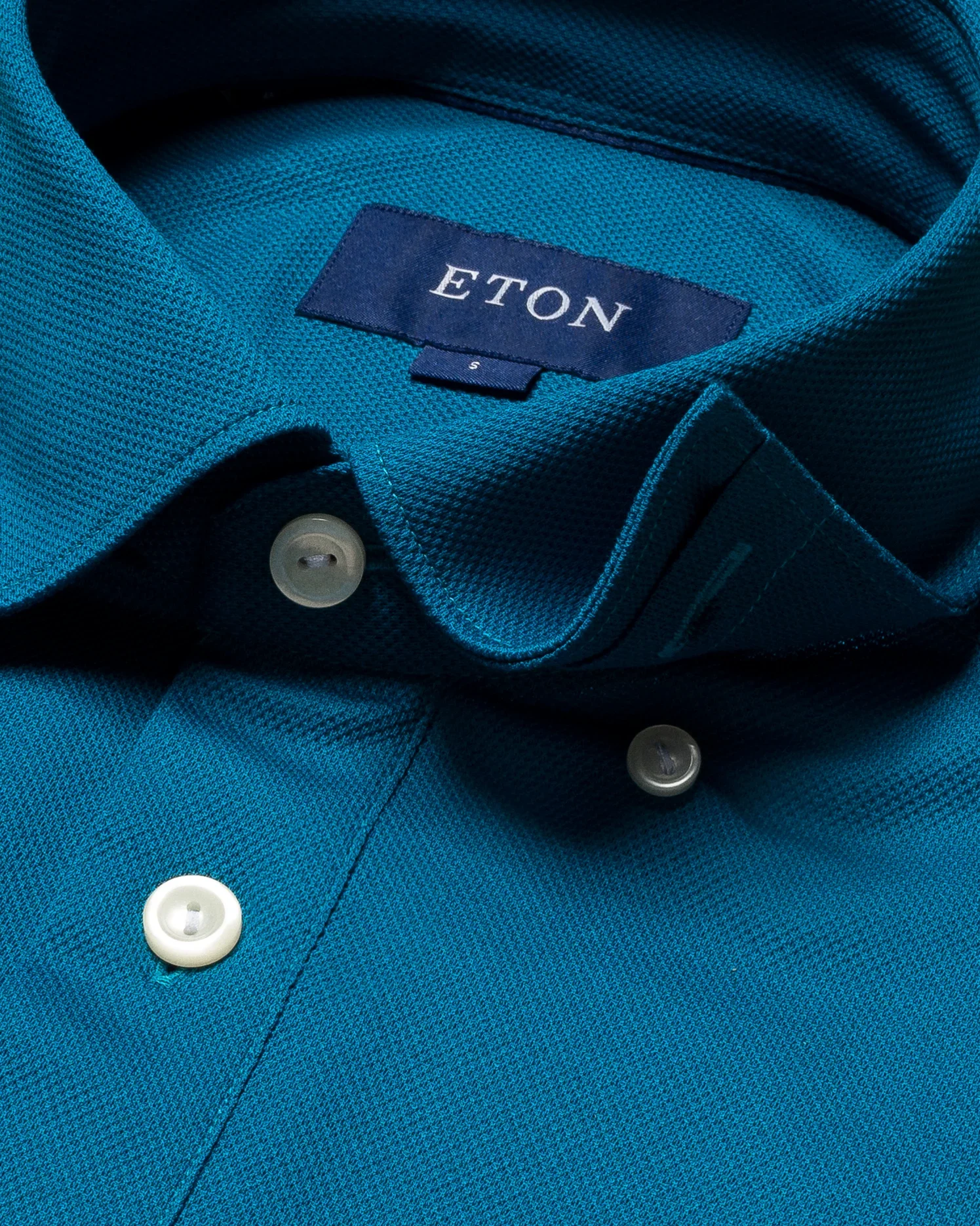 Eton - teal polo shirt long sleeved