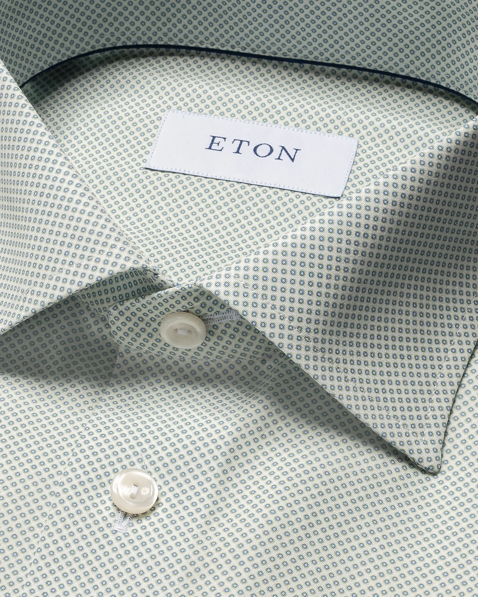 Eton - light green poplin cut away collar single cuff slim fit