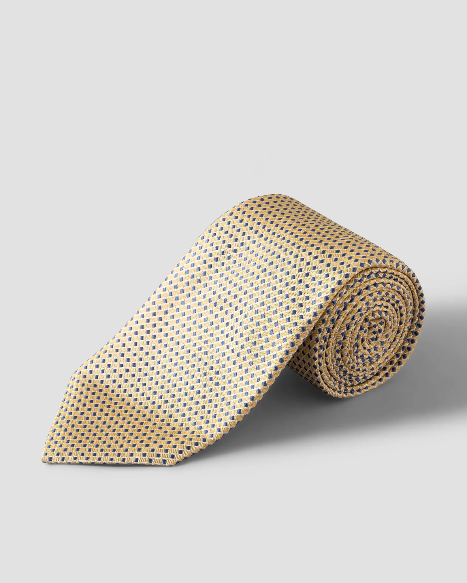 Eton - yellow micro woven silk tie