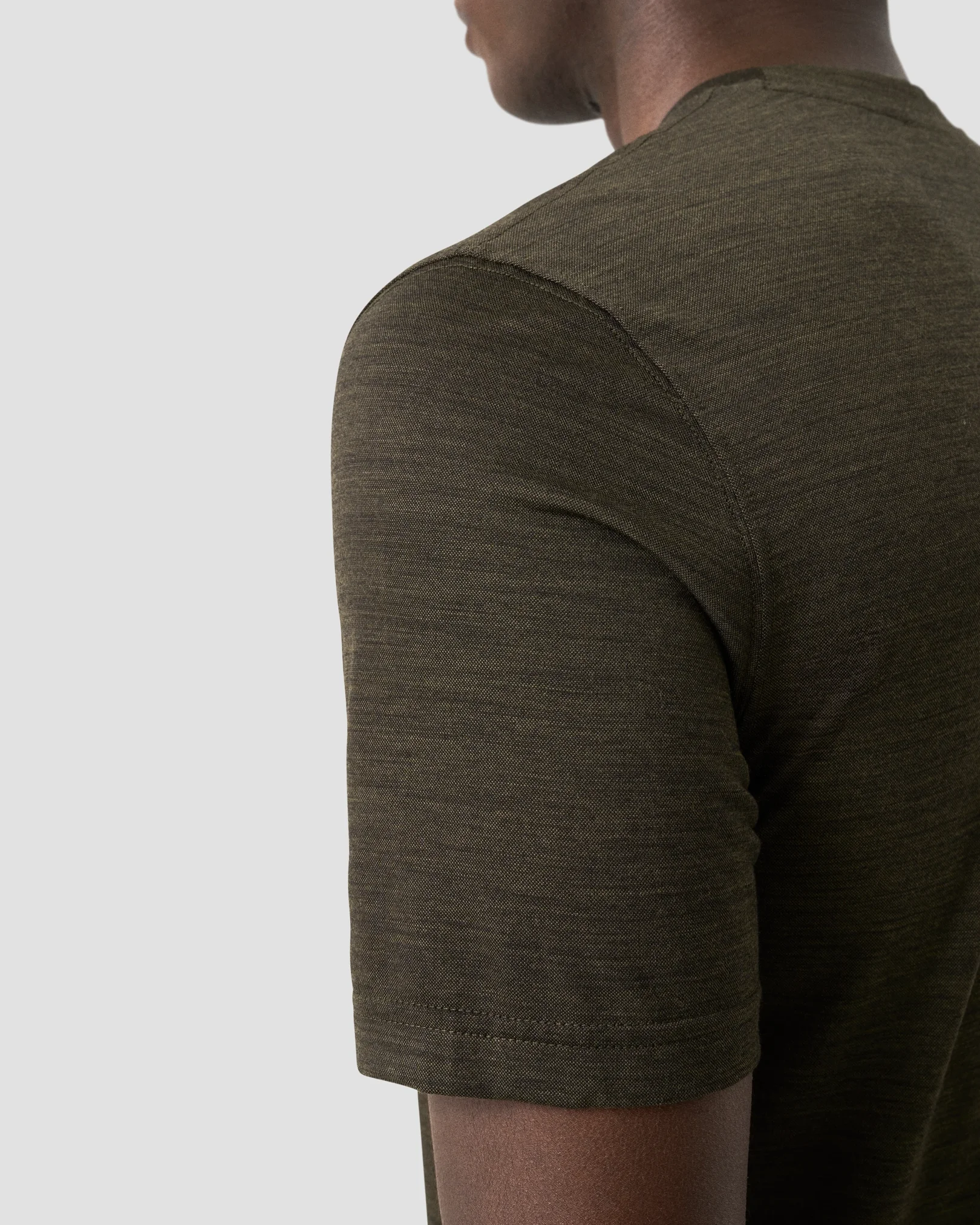 Eton - dark green merino wool t shirt
