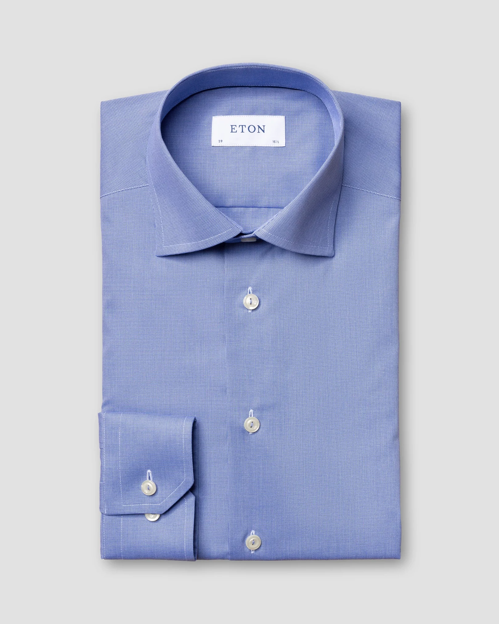 Eton - pastel blue shirt navy details