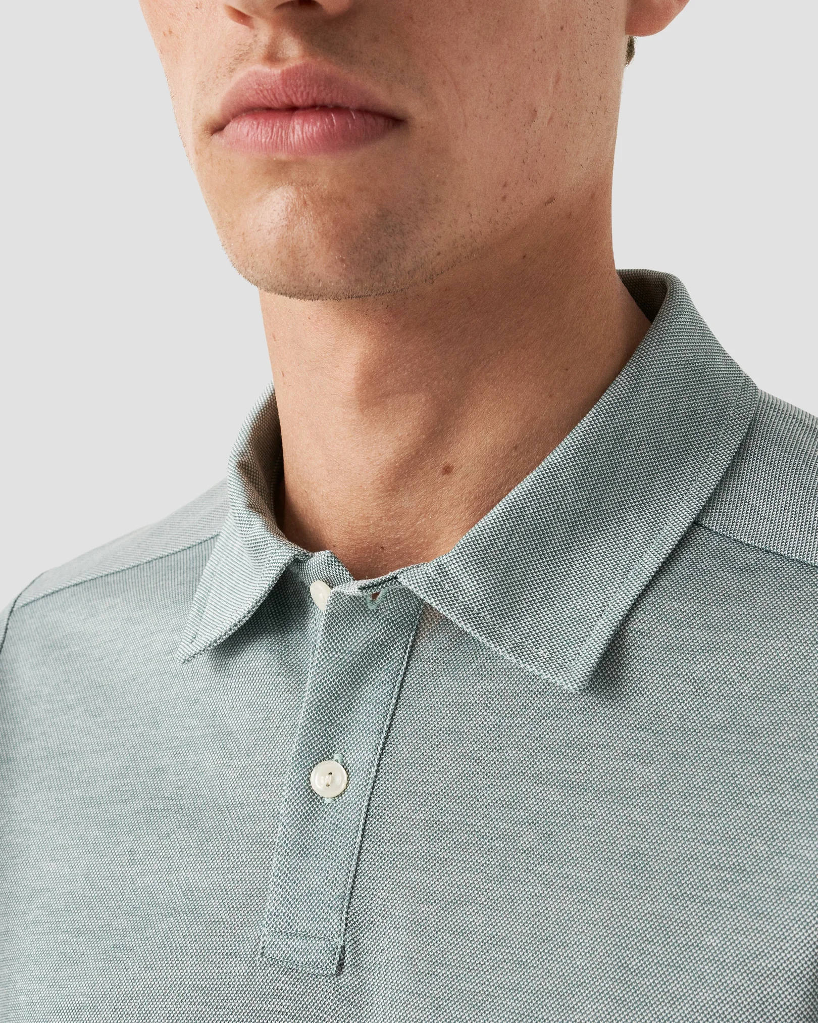 Eton - Dark green Oxford Piqué Polo Shirt