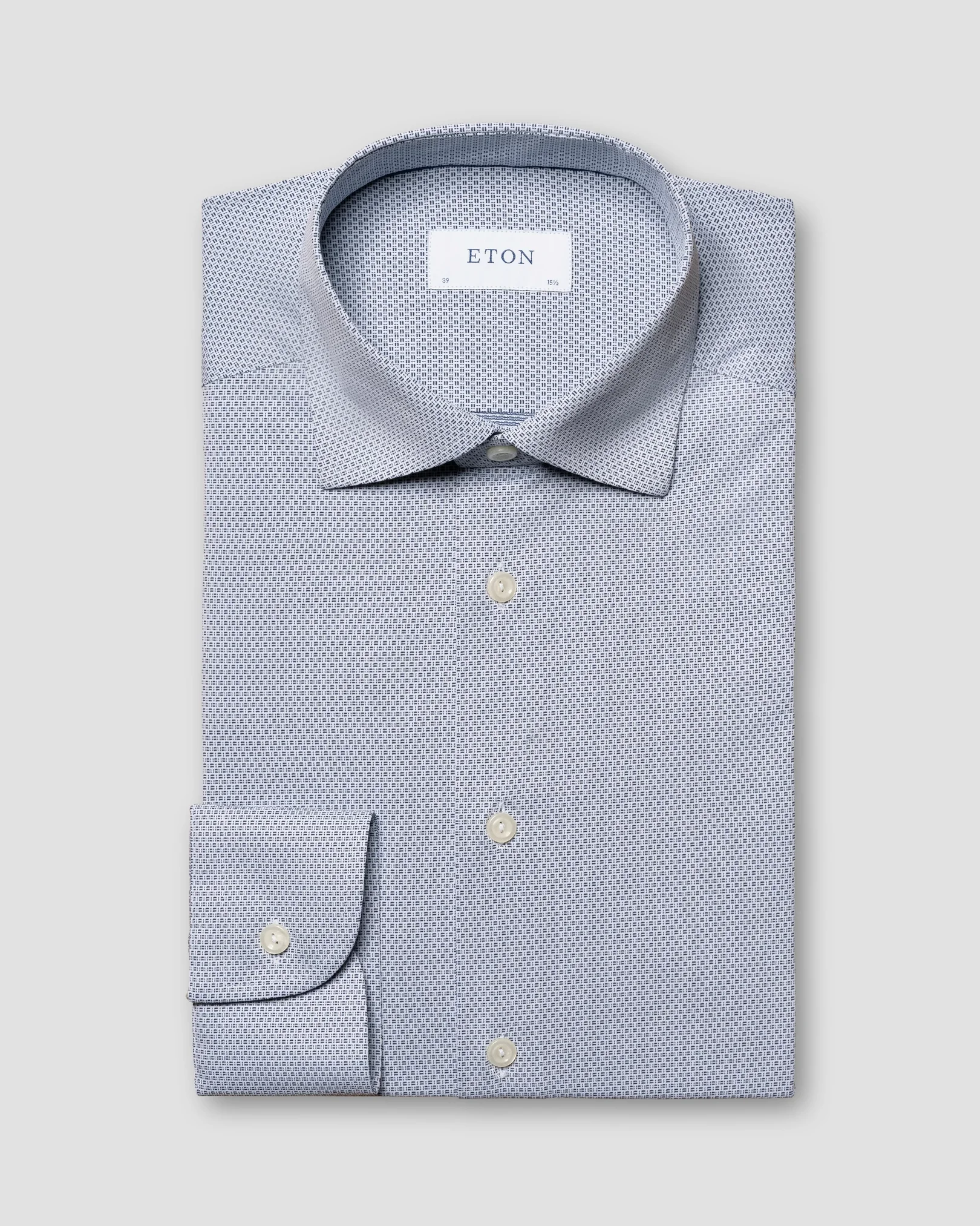 Eton - dakr blue four strech shirt