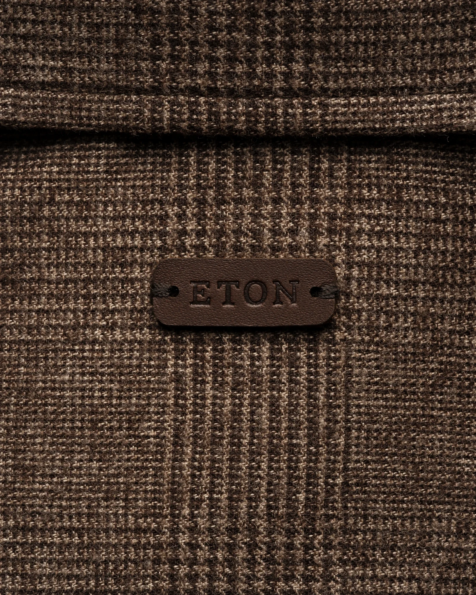 Eton - brown cotton flannel two pocket jacket