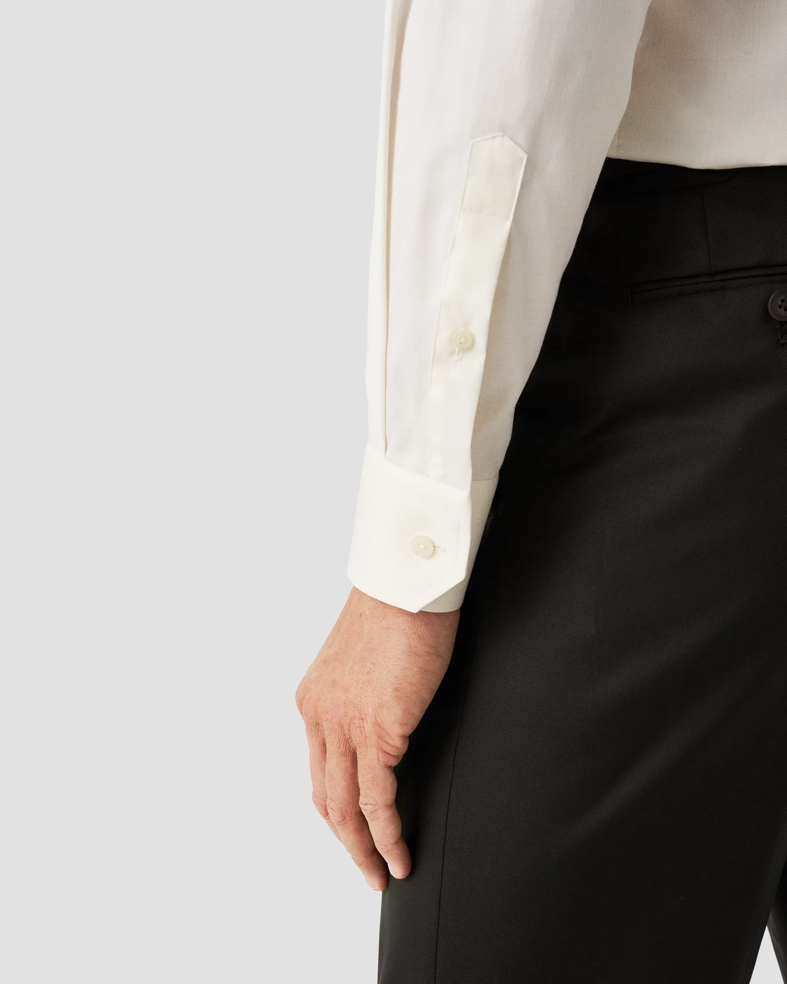 Eton - off white twill shirt