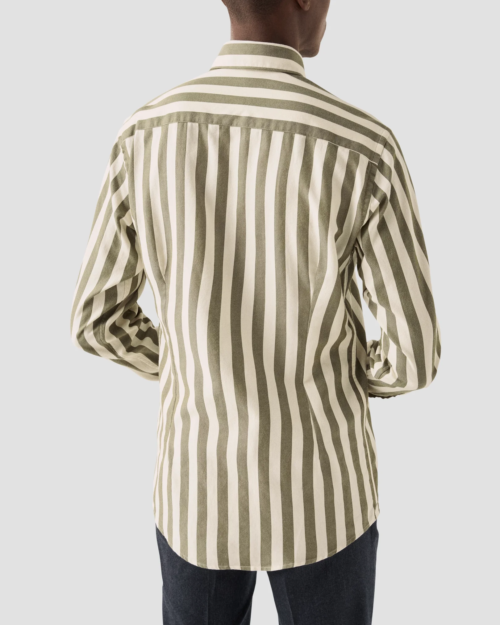 Green Bengal Striped Twill Shirt - Eton