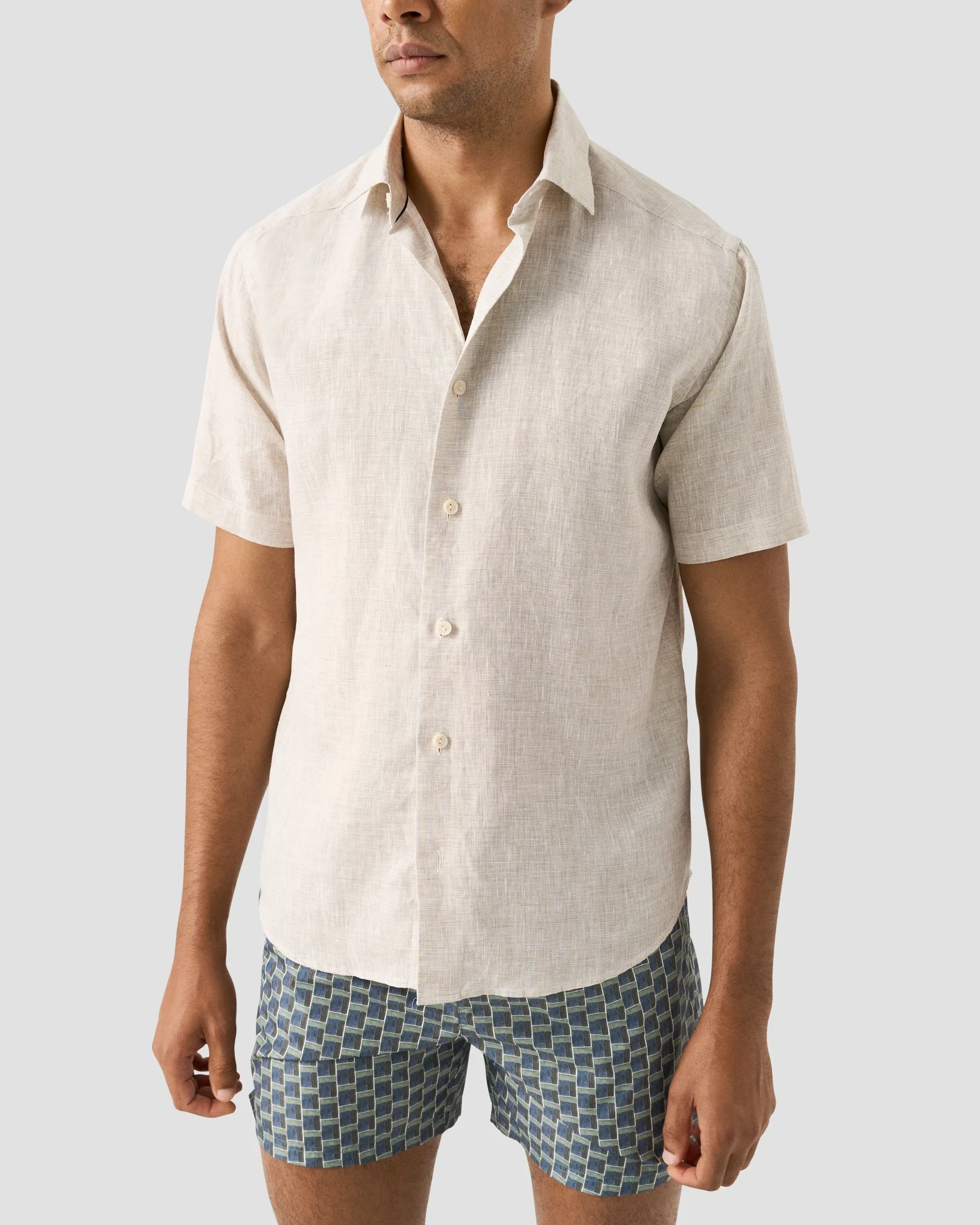 Eton - geometrical swim shorts