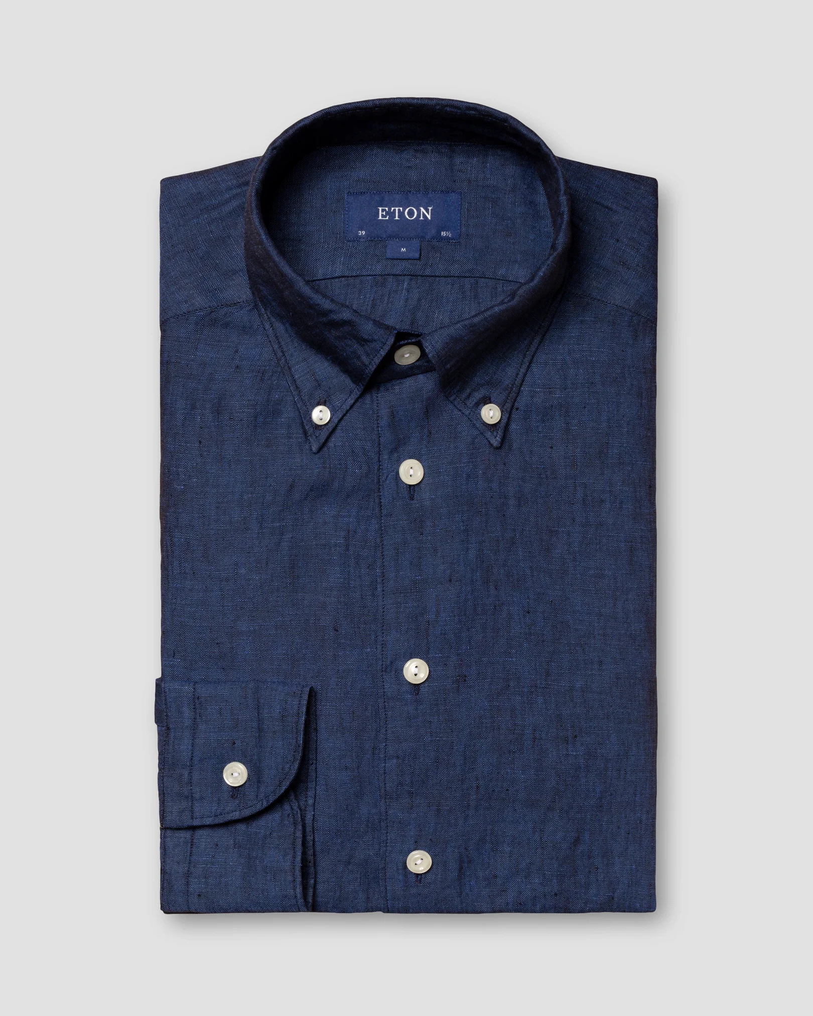 Navy Linen Shirt Eton
