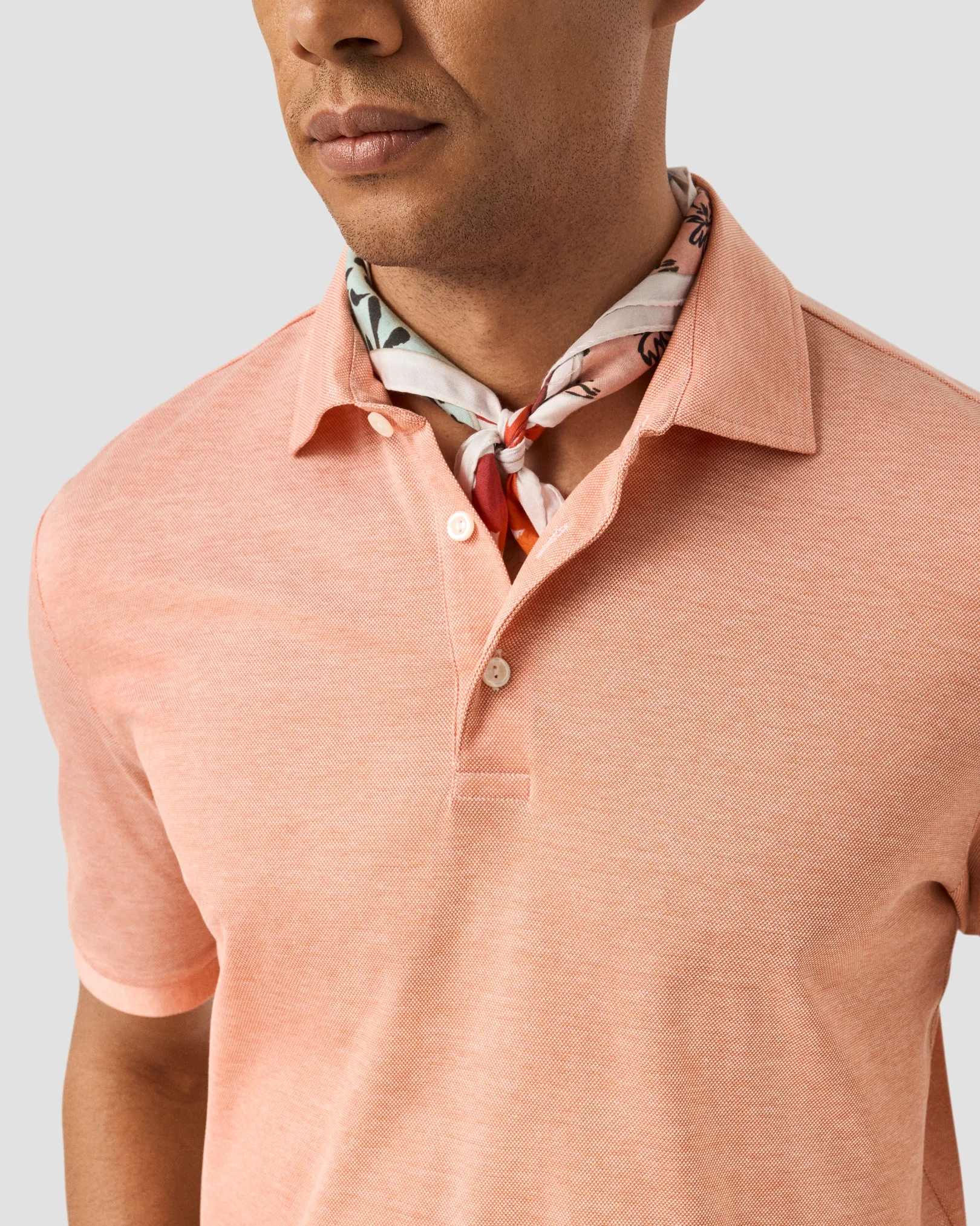 Eton - filo di scozia oxford polo shirt orange filo di scozia oxford polo shirt