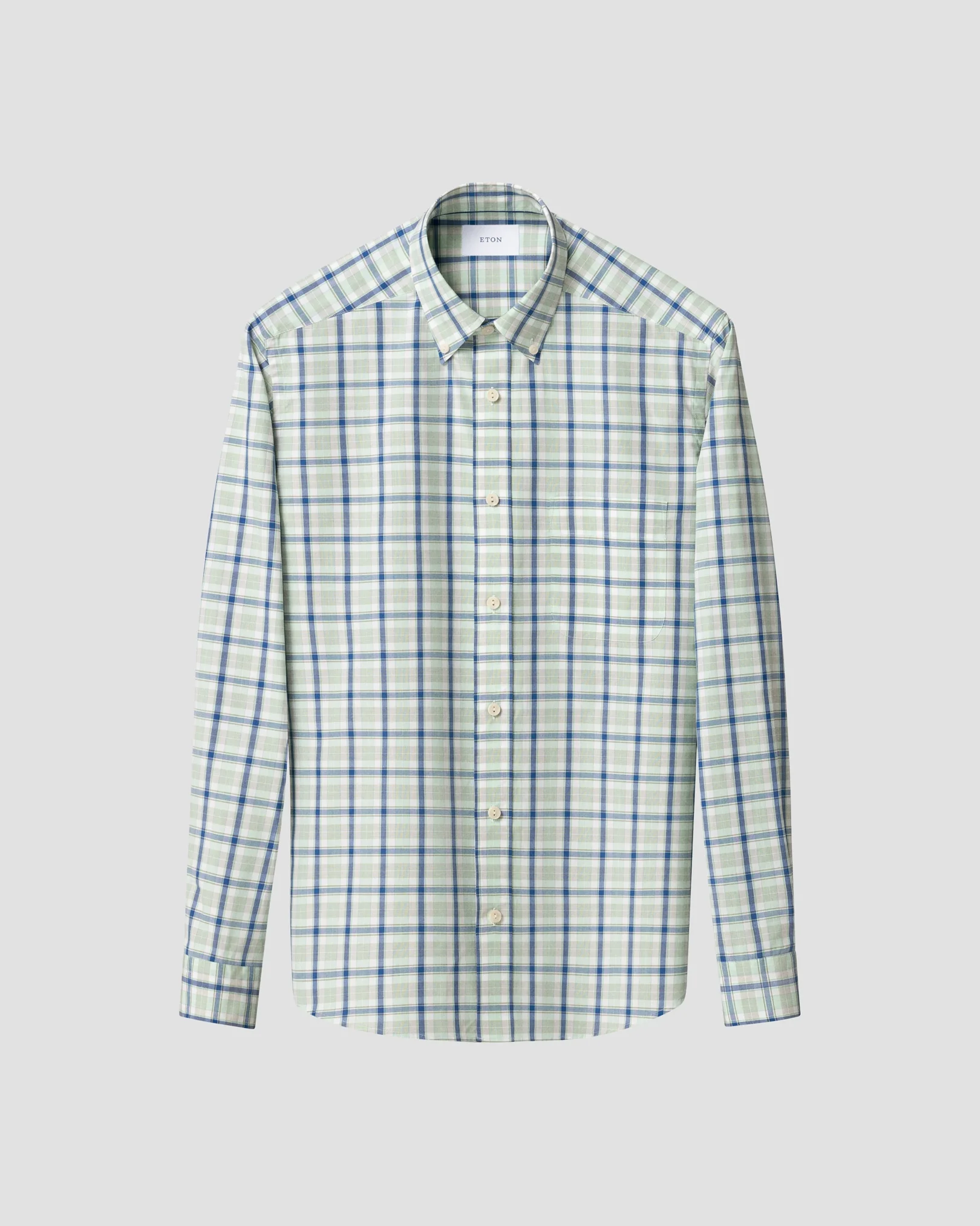 Eton - plaid lightweight poplin shirt