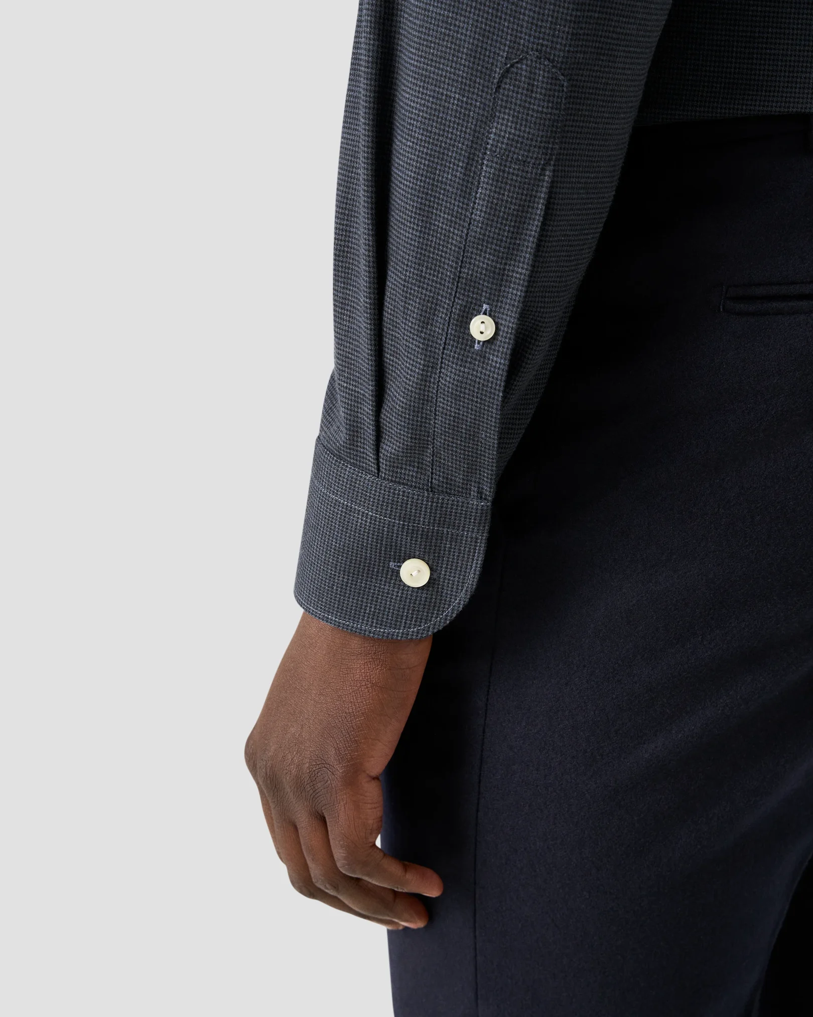 Eton - micro check signature flannel shirt 256