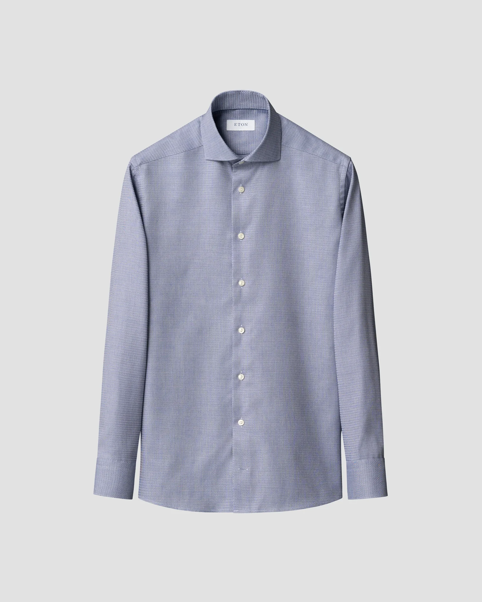 Eton - navy blue semi solid signature twill shirt